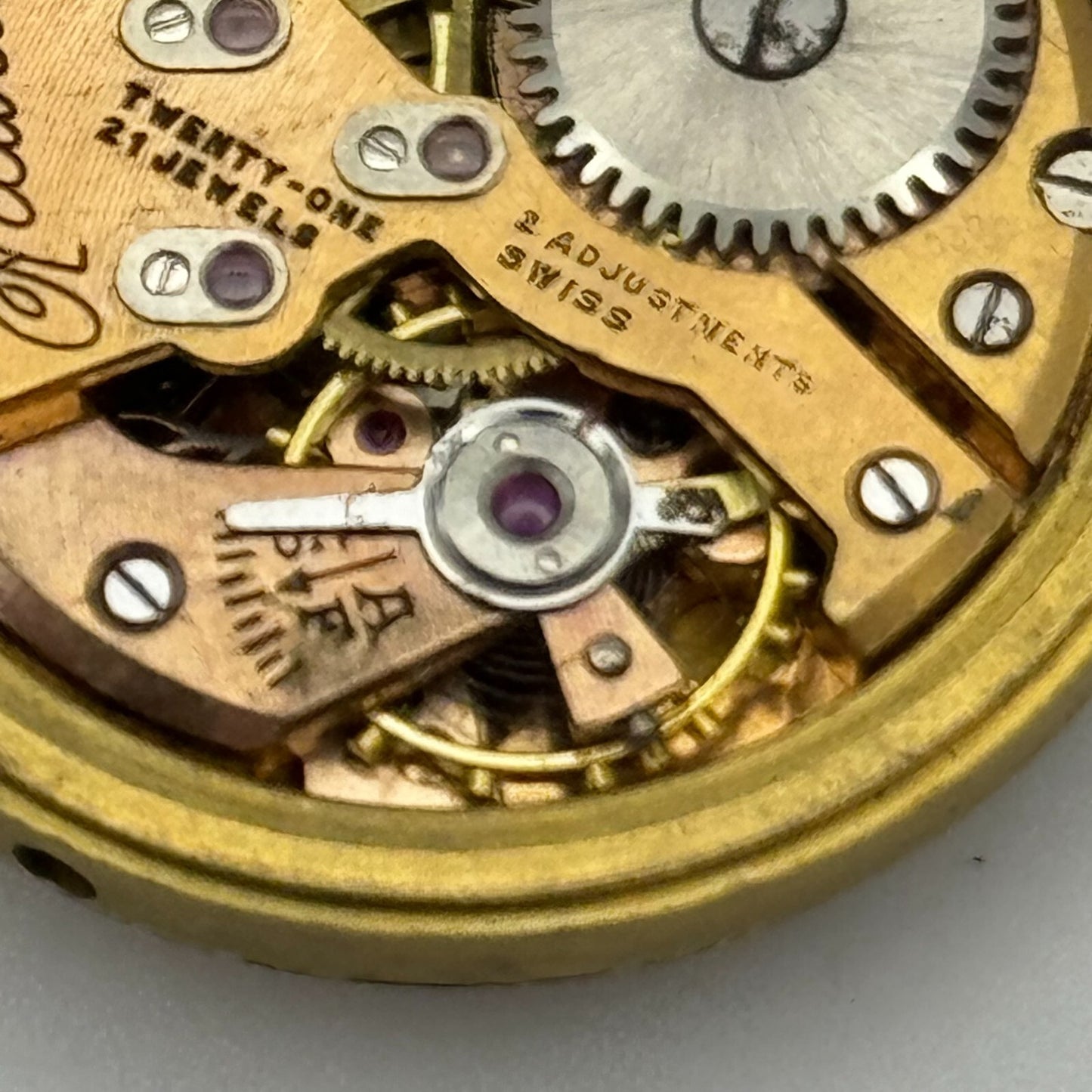 28.3mm Enicar A-R 410 Accurist Manual Wind Watch Movement Swiss Vintage PARTS