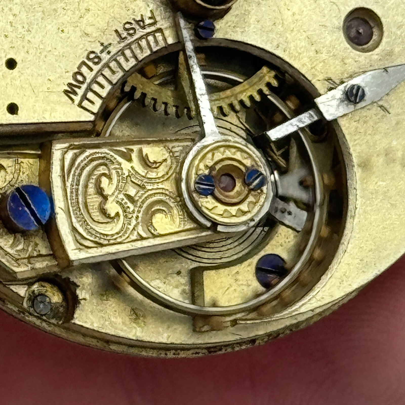 40.7mm Antique Unidentified Interesting Key Wound Pocket Watch Movement PARTS