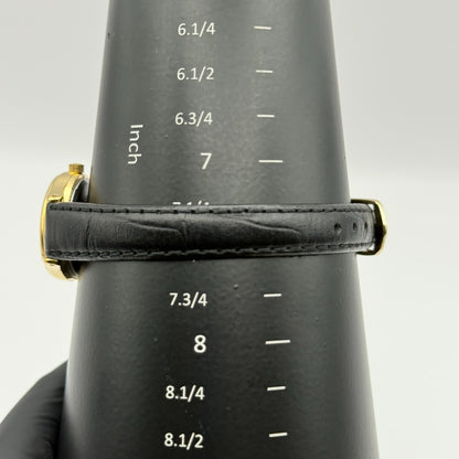 Sekonda Ladies Quartz Watch Gold Tone White Dial Leather Strap Working 25mm