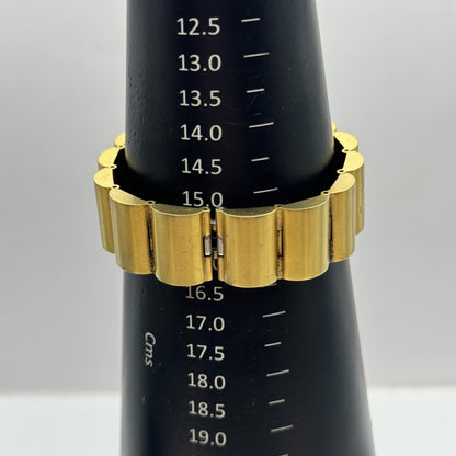 19mm Working Alfex 5301-R-D Plum Design Gold Plated Vintage Quartz Watch 6 Inch