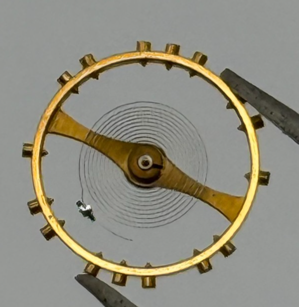 ETA 1080 Balance Wheel Complete And Spring  157 M Watch Movement Parts NOS