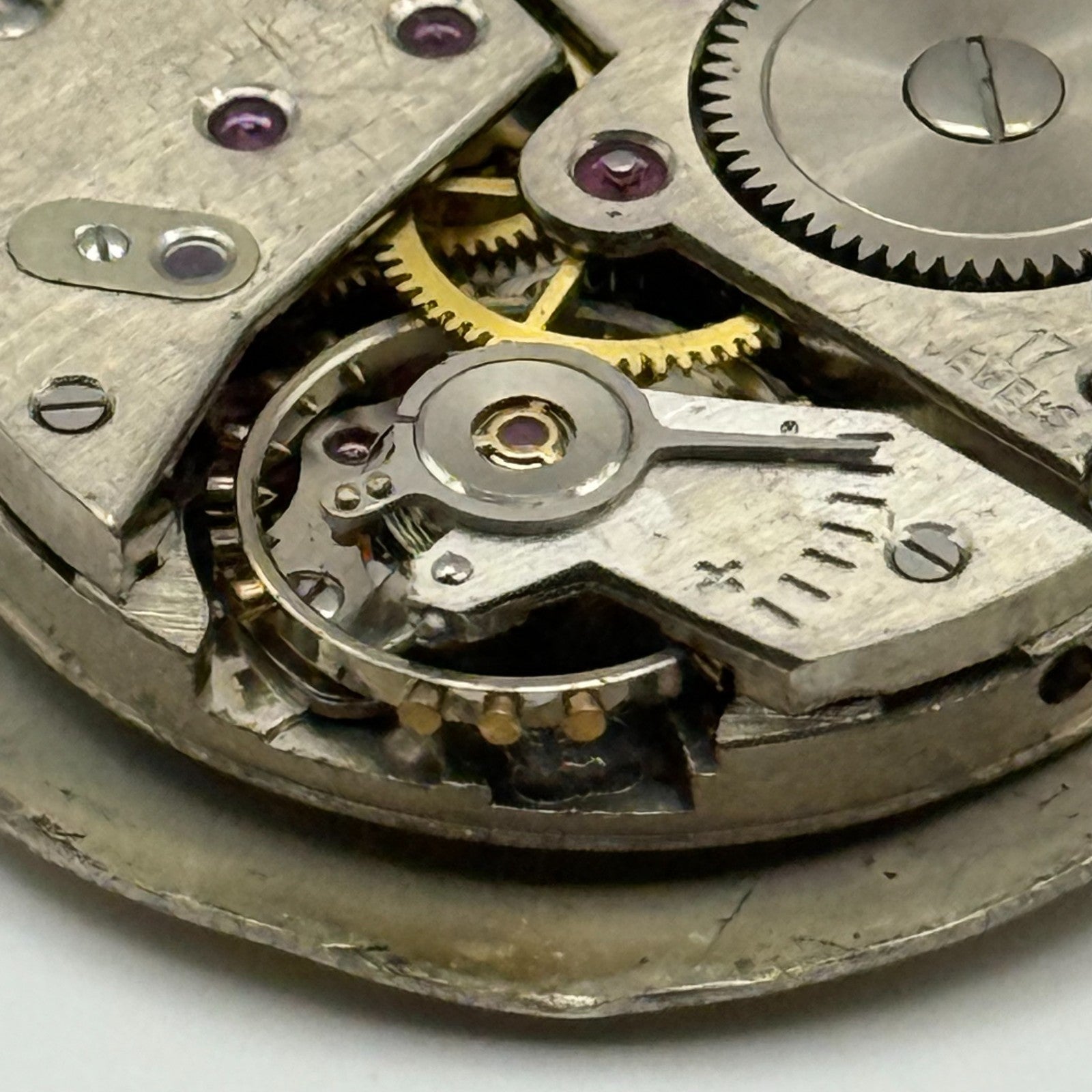 FEF 190 Watch Movement Garrard Manual Wind Vintage Swiss Parts Repair 23.5mm