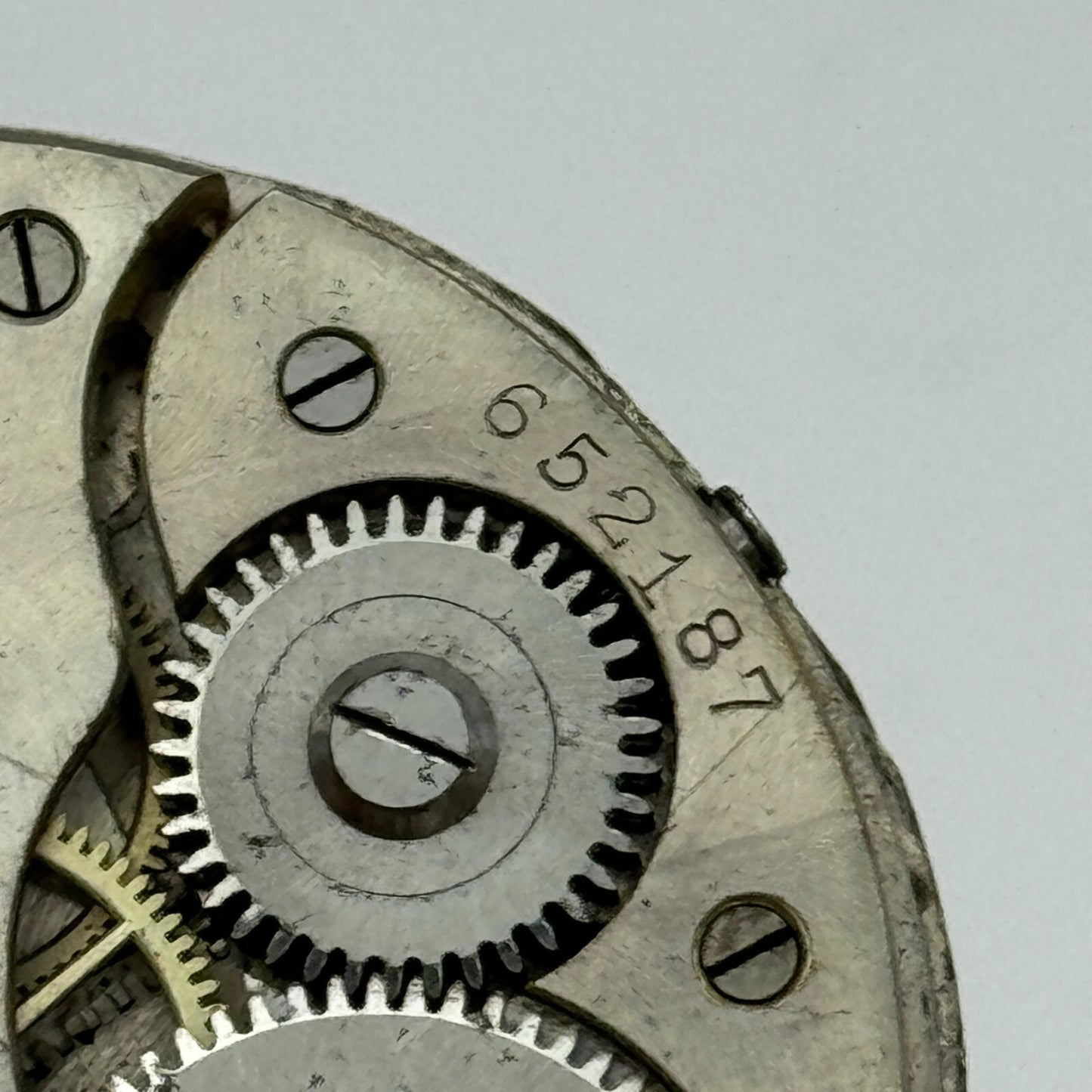 42.9mm Vintage 15 Jewels Swiss Hunter Pocket Watch Movement Dial And Hands PARTS