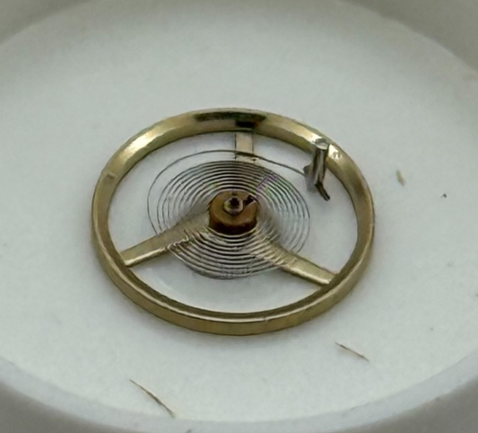 AS 1977 Balance Wheel Complete And Spring 5 1/2''' 1740 M Watch Movement Parts 