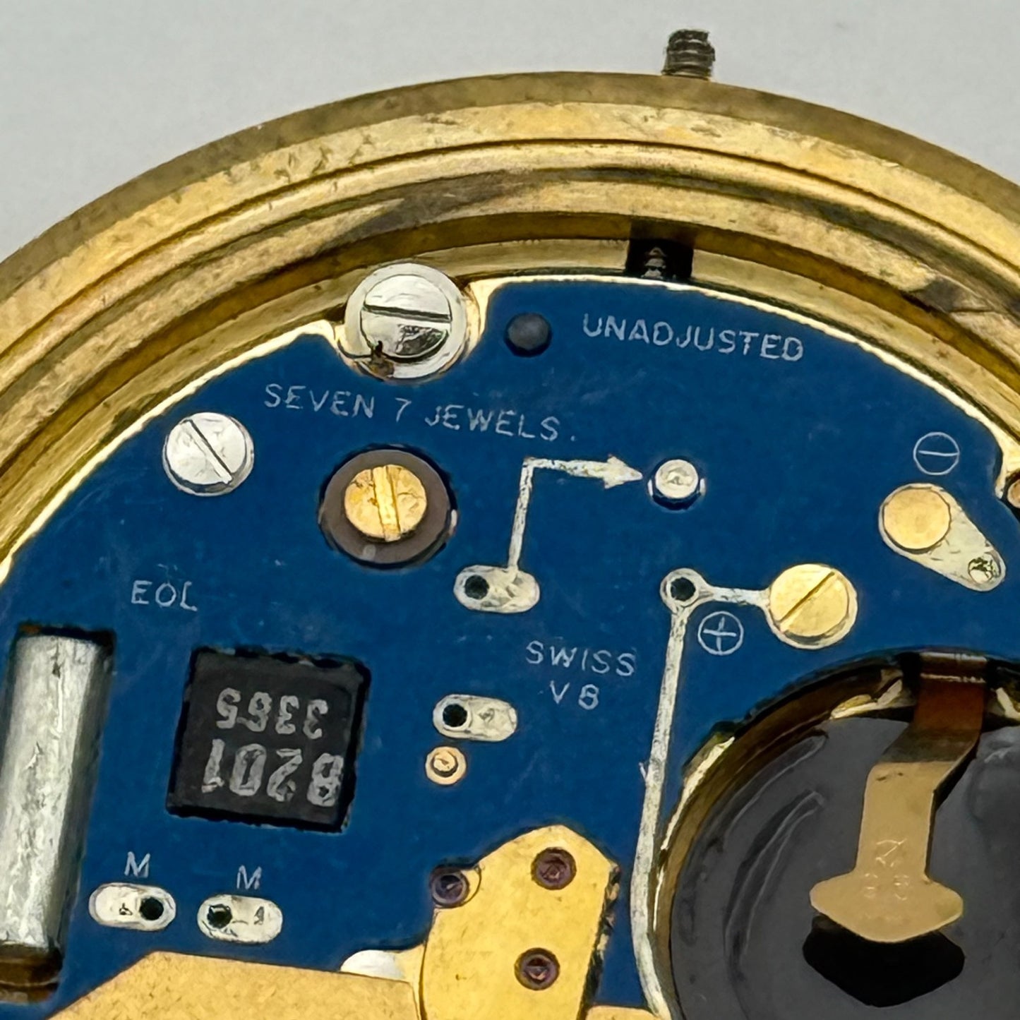 ETA 955.412 Quartz Watch Movement Rotary Elite Date Vintage Parts Repair 30.9mm