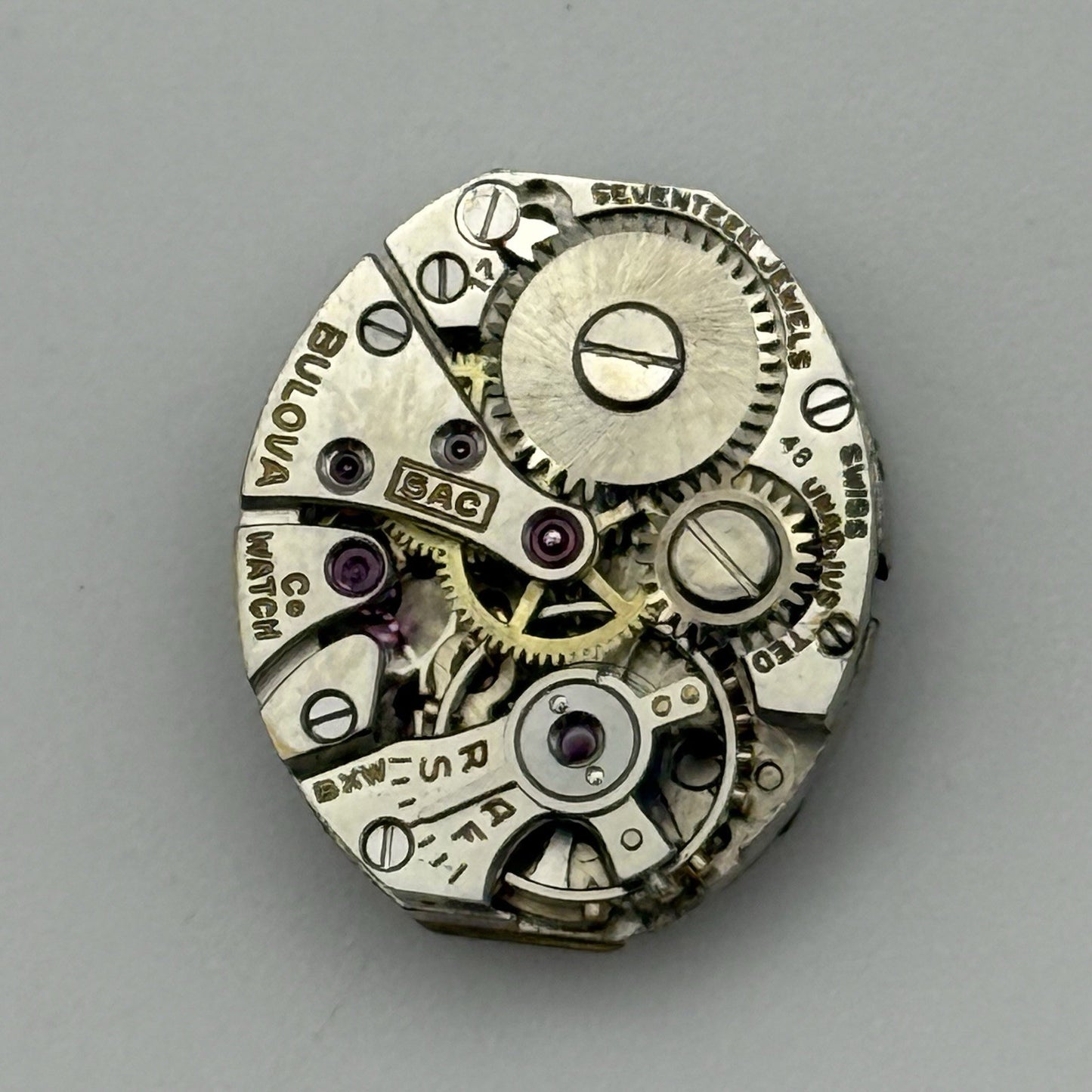 13mm Vintage Ladies Bulova 5AC Manual Wind Swiss Watch Movement PARTS REPAIR