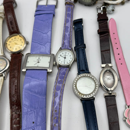 Bundle Of 15 Quartz Watches Job Lot Modern / Vintage Untested Parts / Repair