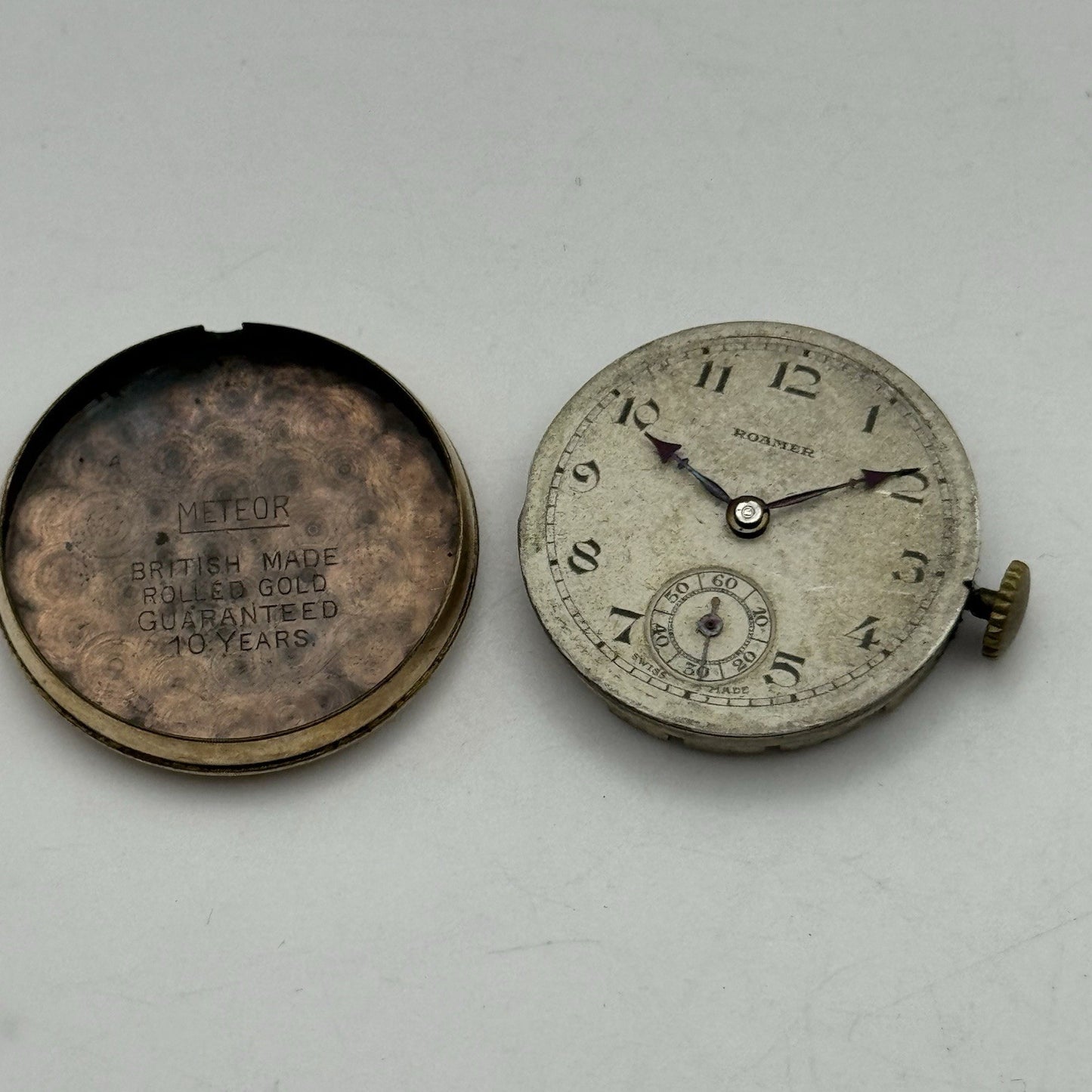 27mm Roamer Balance Ok Men's Meteor Trench Watch Movement Vintage Swiss PARTS