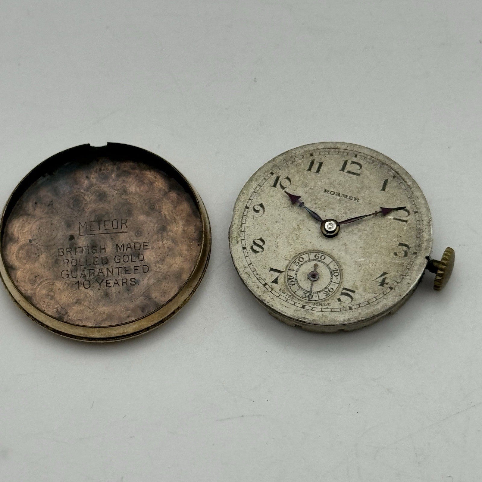 27mm Roamer Balance Ok Men's Meteor Trench Watch Movement Vintage Swiss PARTS