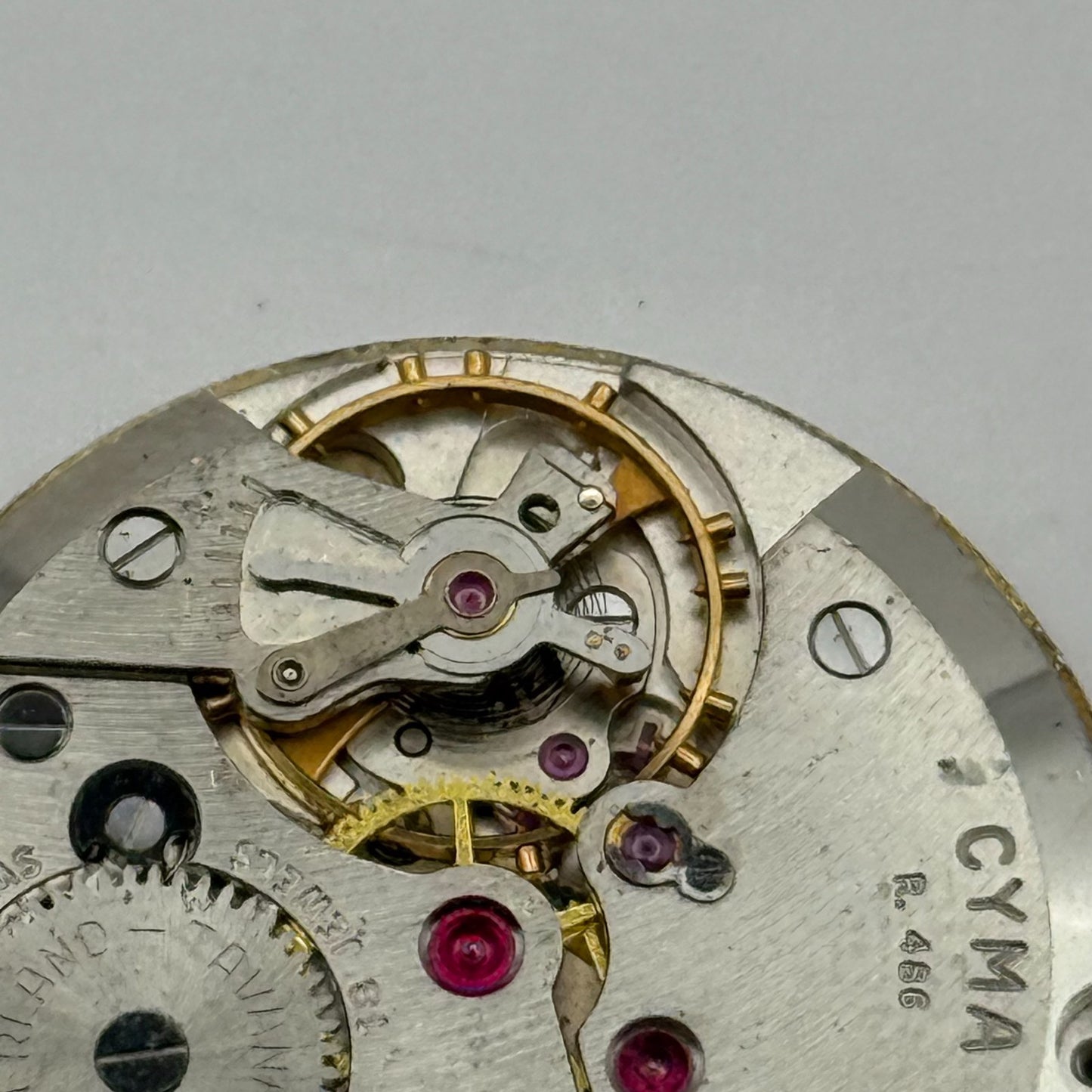 Cyma R.486 Watch Movement J W Benson Manual Wind Vintage Swiss Parts Repair 30mm