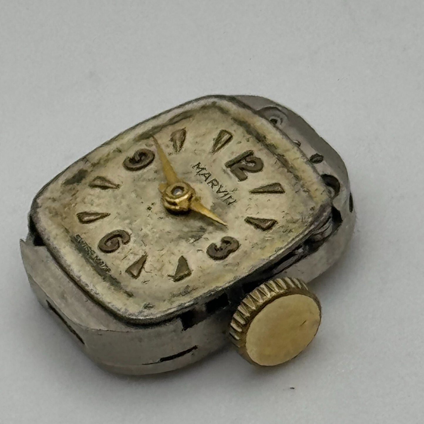 12.1mm Running Marvin Cal 160 Manual Wind 17 Jewels Swiss Watch Movement PARTS
