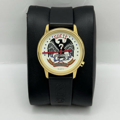 30mm Working Ladies Guess In God We Trust Hong Kong Gold Plated Quartz Watch