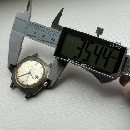 35mm Vintage Ruhla UMF 24-00 Made In GDR Manual Wind Date Watch PARTS / REPAIR