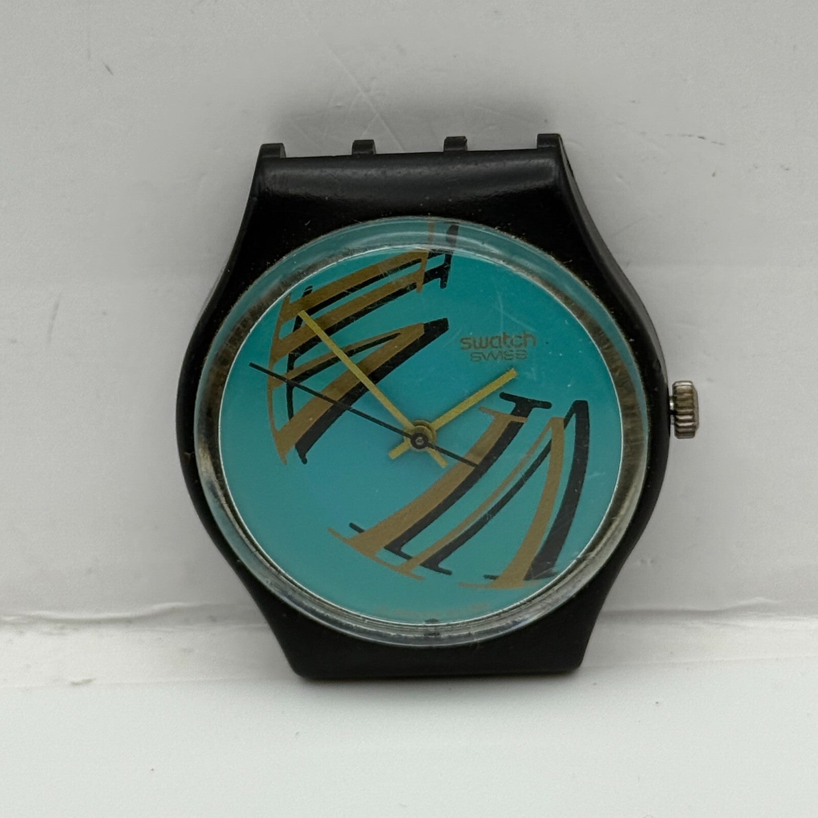 33mm Vintage 1989 Swatch GB125 Figueras Watch UNTESTED PARTS REPAIR