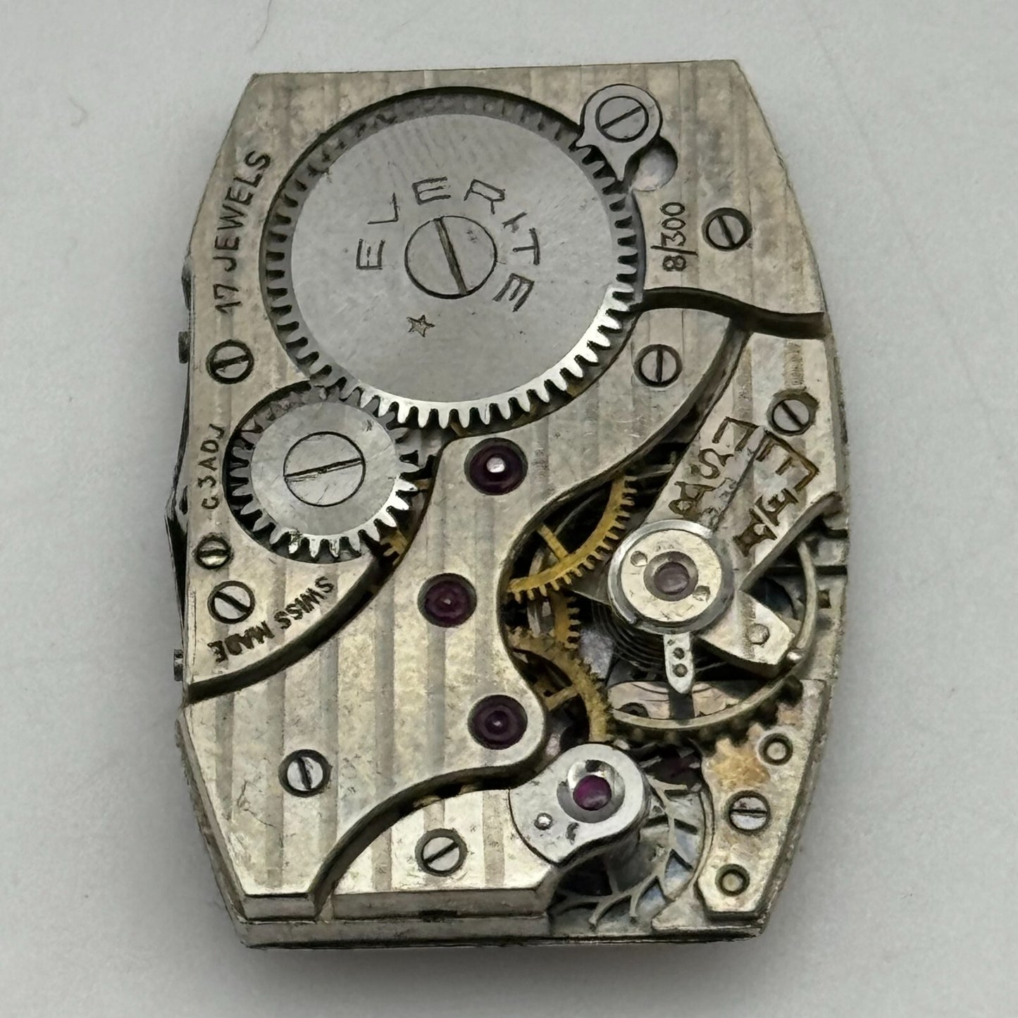 19.5mm Everite Peseux 110 Manual Wind Watch Movement Vintage Swiss PARTS SPARES
