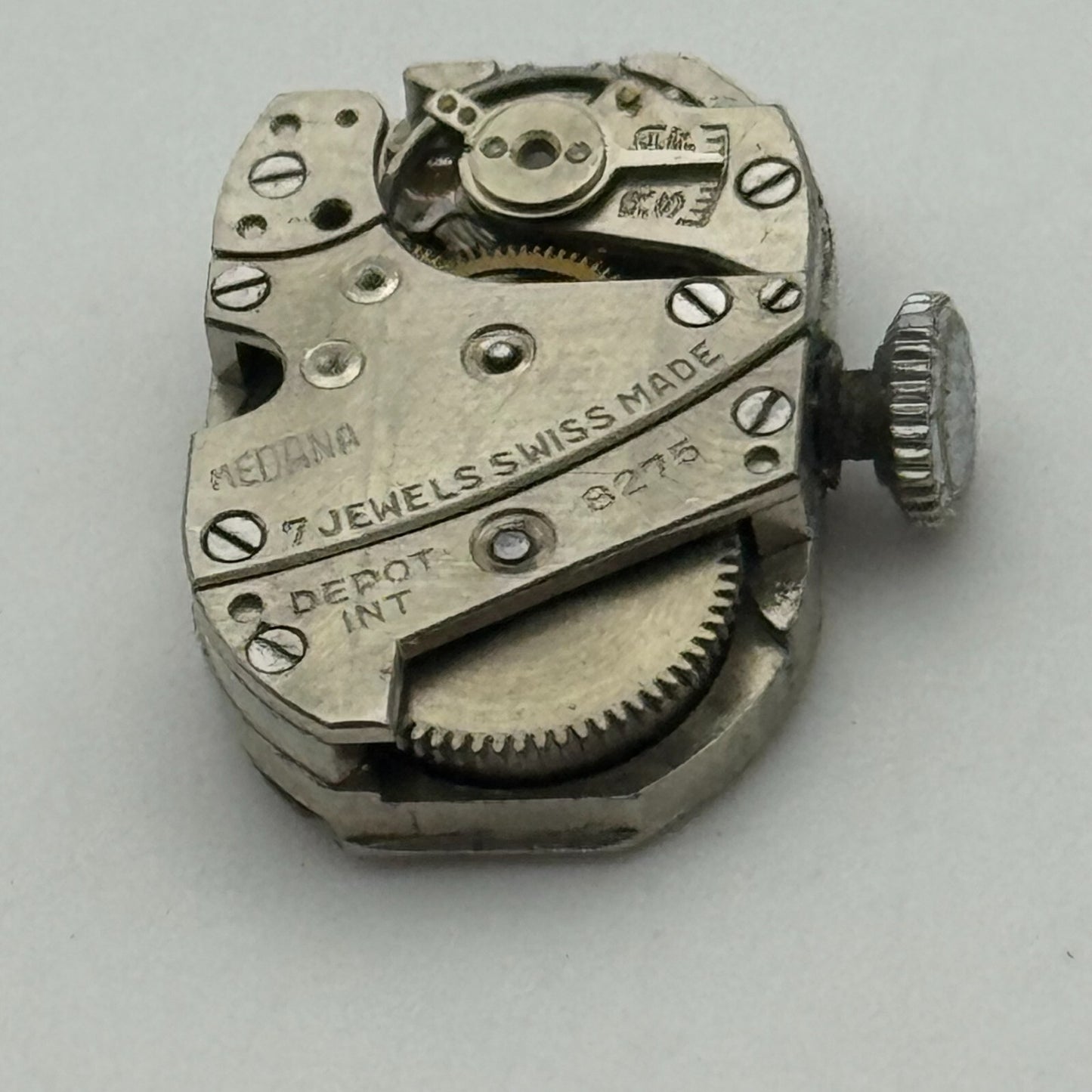 12.8mm Balance Ok Medana 8275 Manual Wind 7 Jewel Swiss Watch Movement PARTS