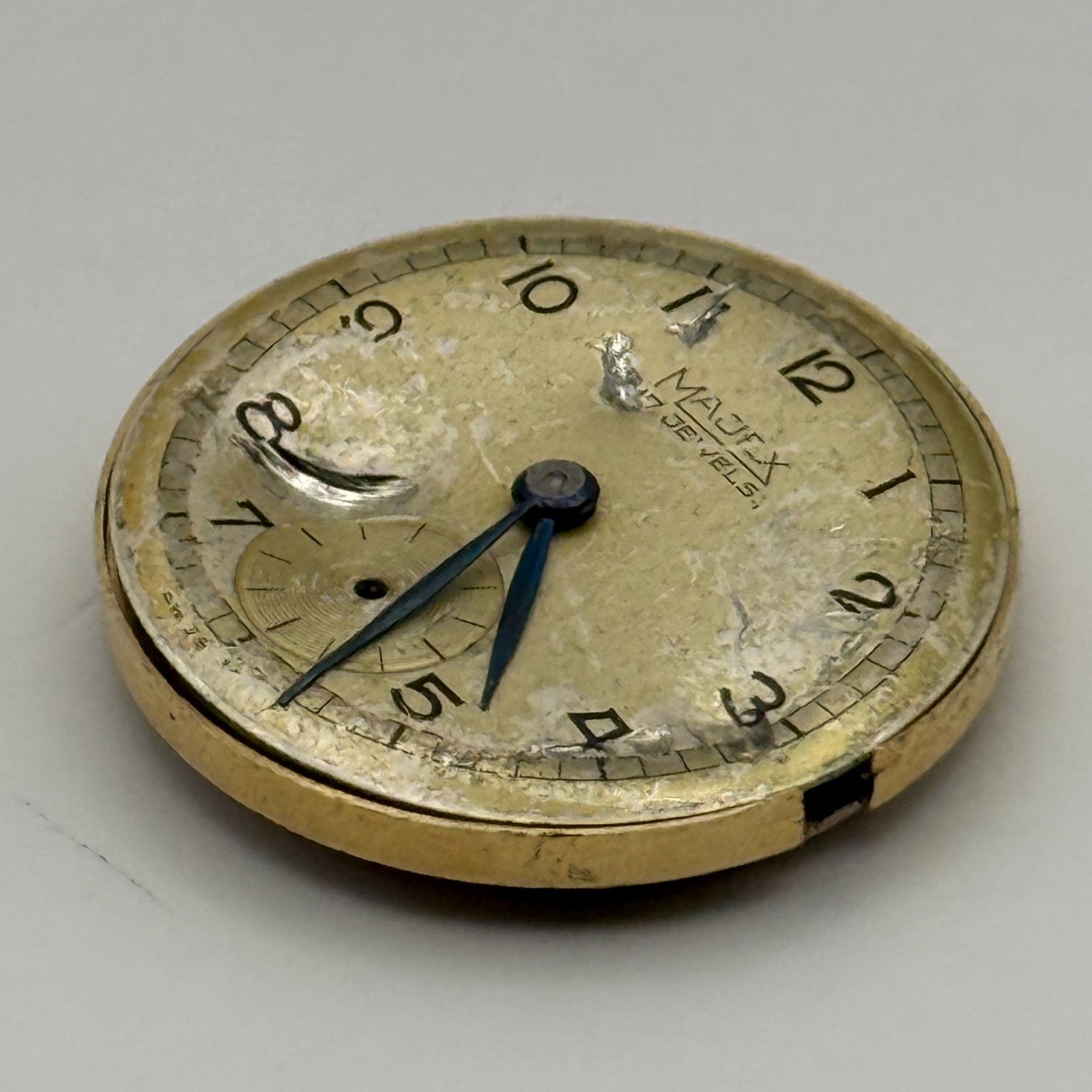 Majex Buren 370 Watch Movement Manual Wind Vintage Swiss 17 Jewels Parts 25.9mm