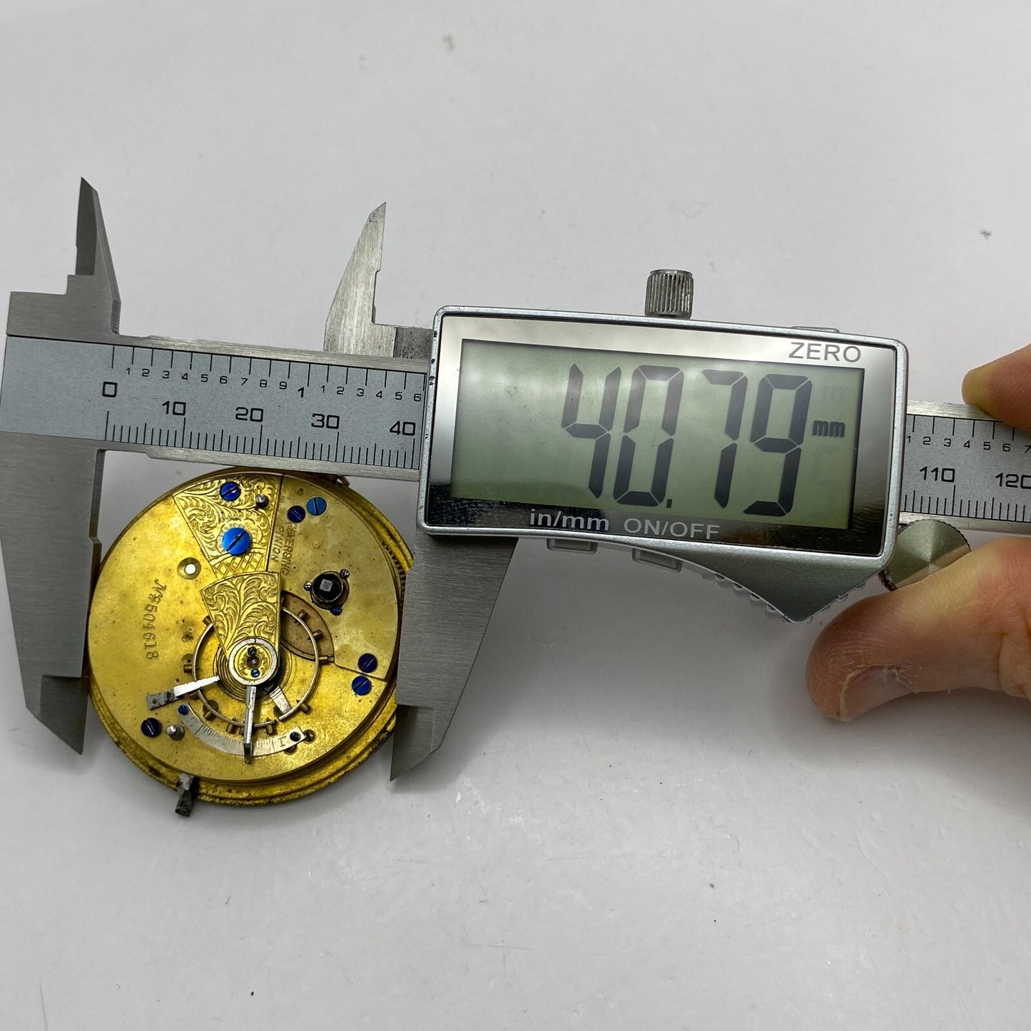 46.3mm Antique Key Wound Balance Ok Pocket Watch Movement PARTS REPAIR SPARES