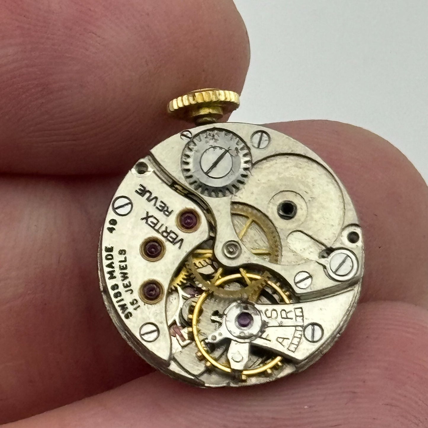 19.7mm Ladies Vertex Revue 49 Manual Wind 15 Jewels Swiss Watch Movement PARTS