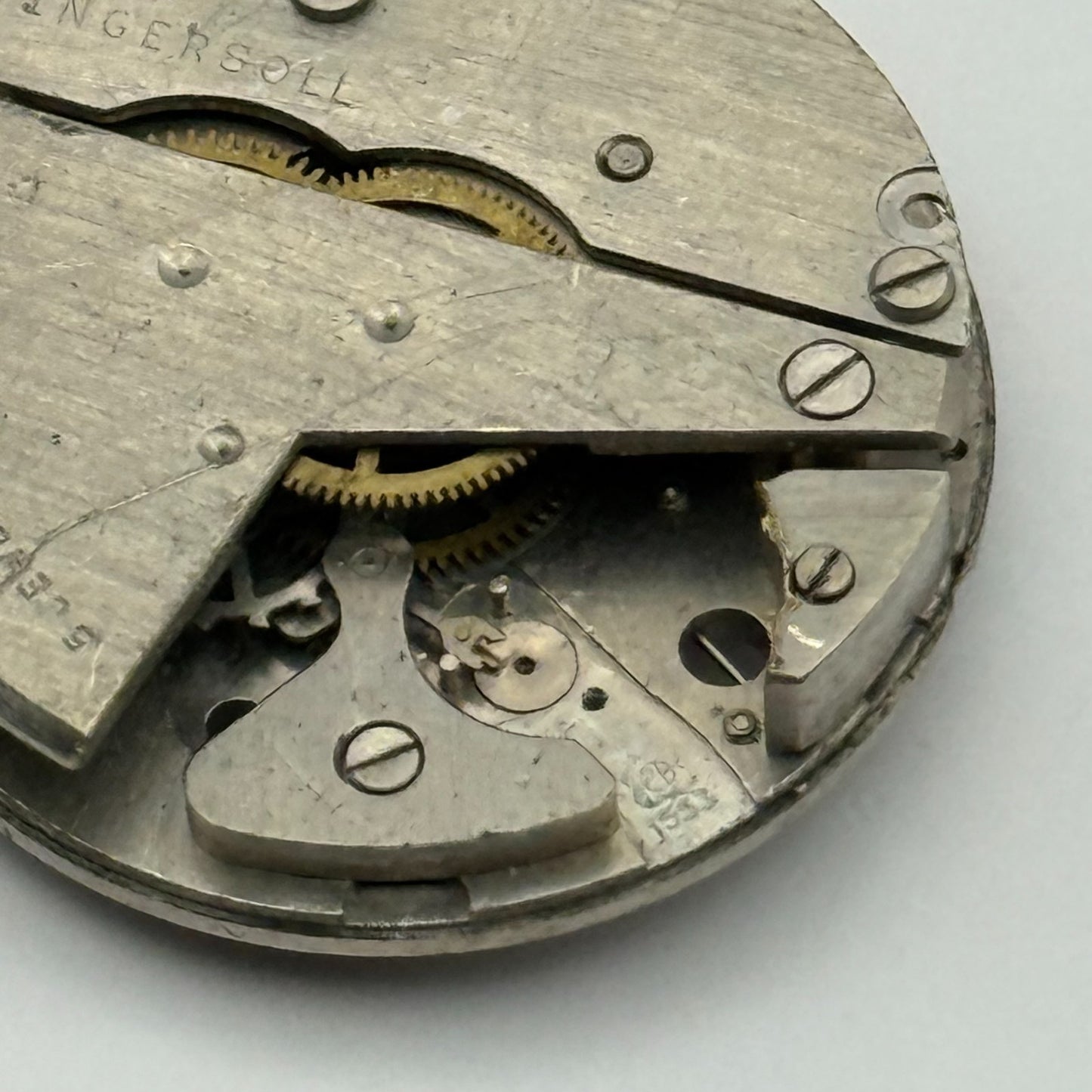 EB 1553 Watch Movement Ingersoll Manual Wind Vintage Swiss Parts Repair 23.7mm