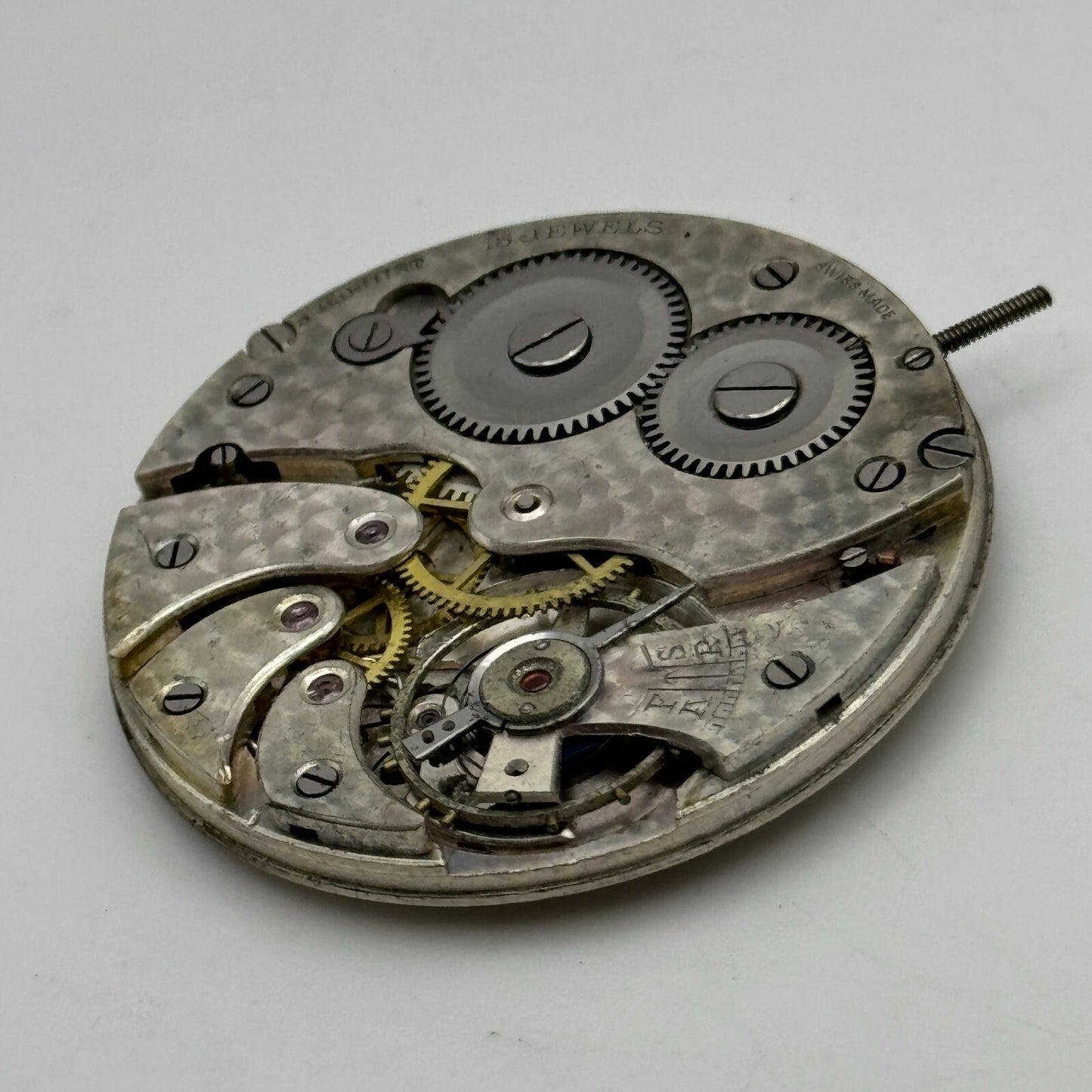 41.5mm Antique Grosvenor Open Face Sub Seconds Swiss Pocket Watch Movement PARTS