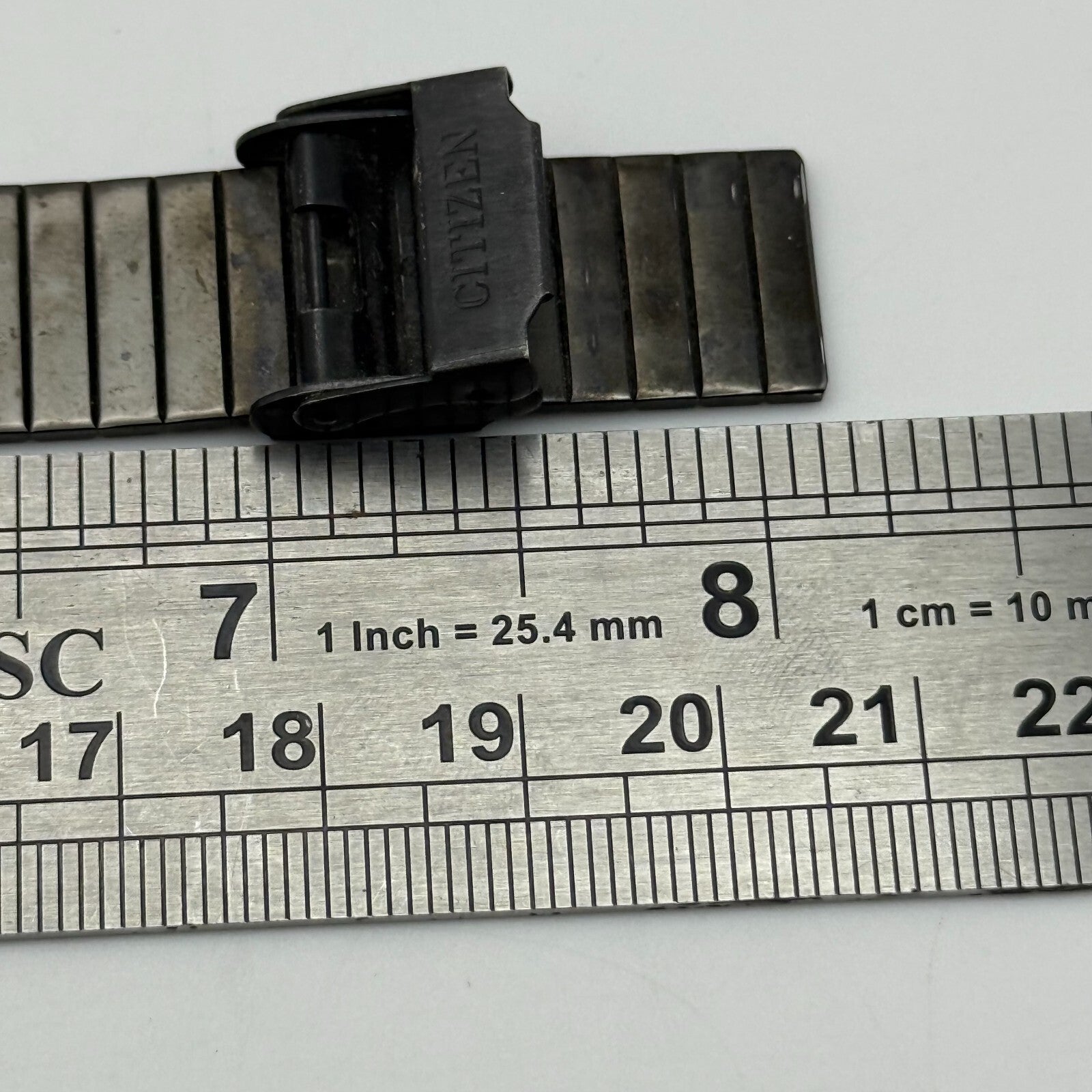 22mm Working Vintage Ladies Citizen CQ Black Dial & Strap Quartz Watch 8 Inches