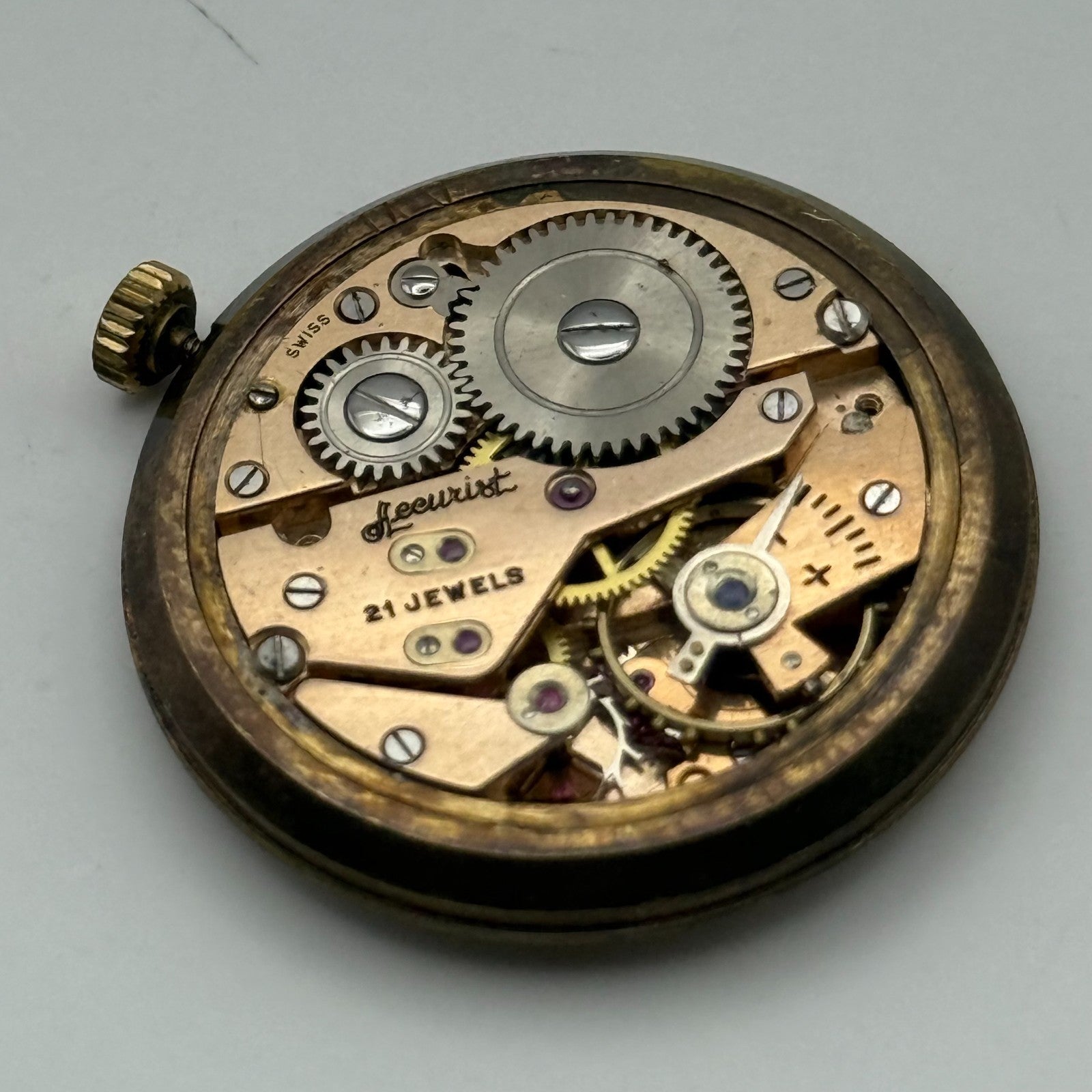 AS 1002 984 Watch Movement Running Accurist Manual Wind Vintage Parts 29.8mm