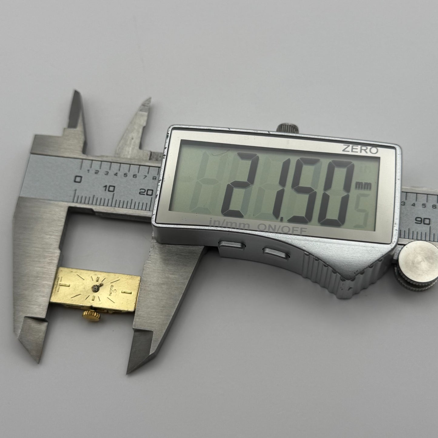 FHF 59-21 Elgin Baguette Watch Movement Manual Wind Vintage Parts Repair 8.8mm