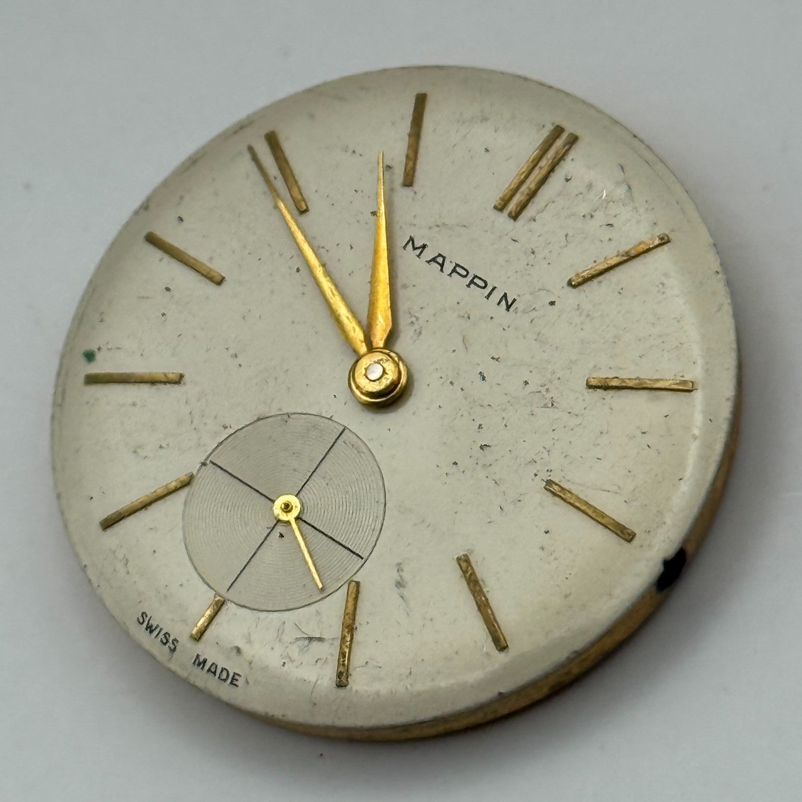 AS 1002 984 Watch Movement Mappin Manual Wind Vintage Swiss Parts Repair 28.6mm