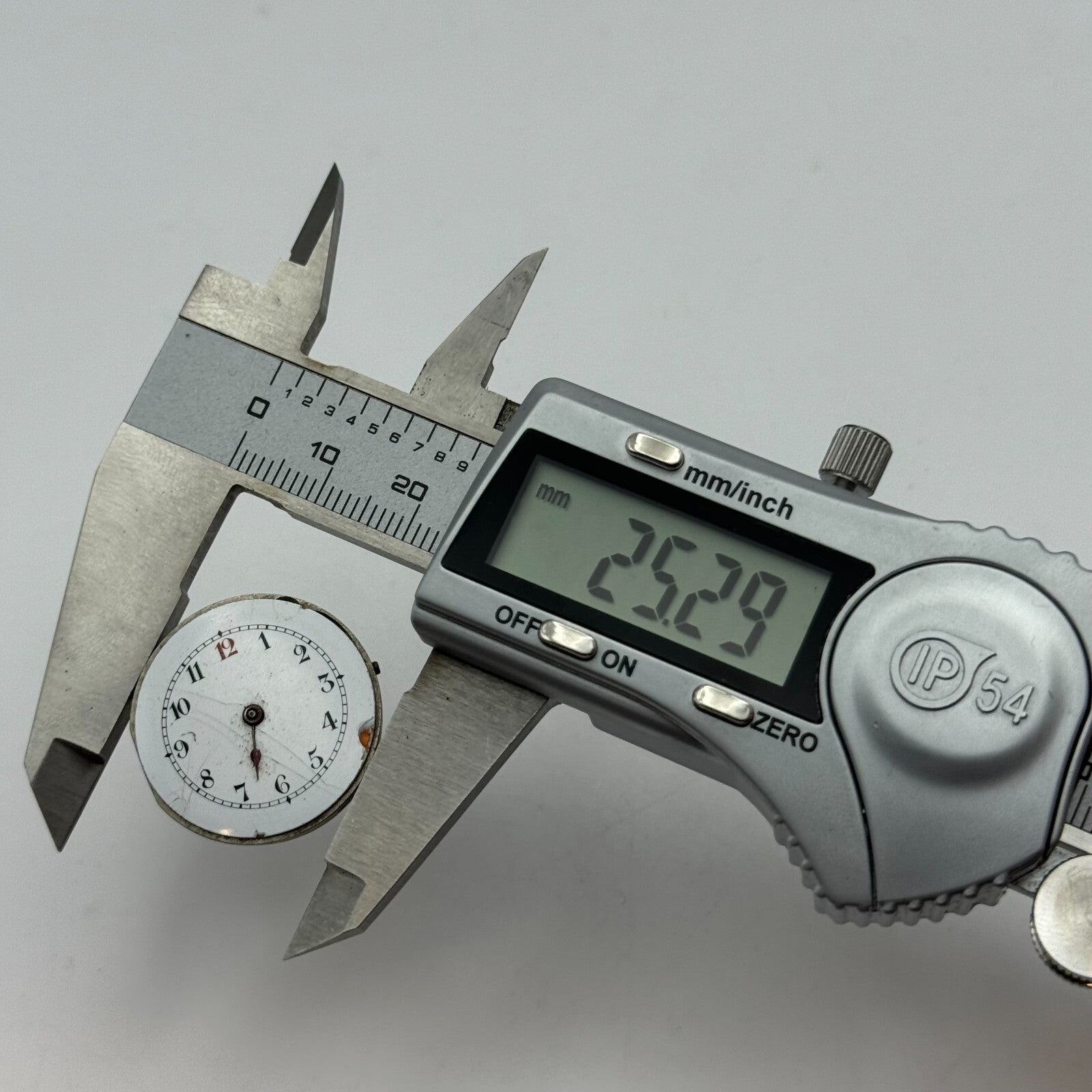 25.3mm Unidentified Trench Watch Movement & Dial Manual Wind Vintage Swiss PARTS