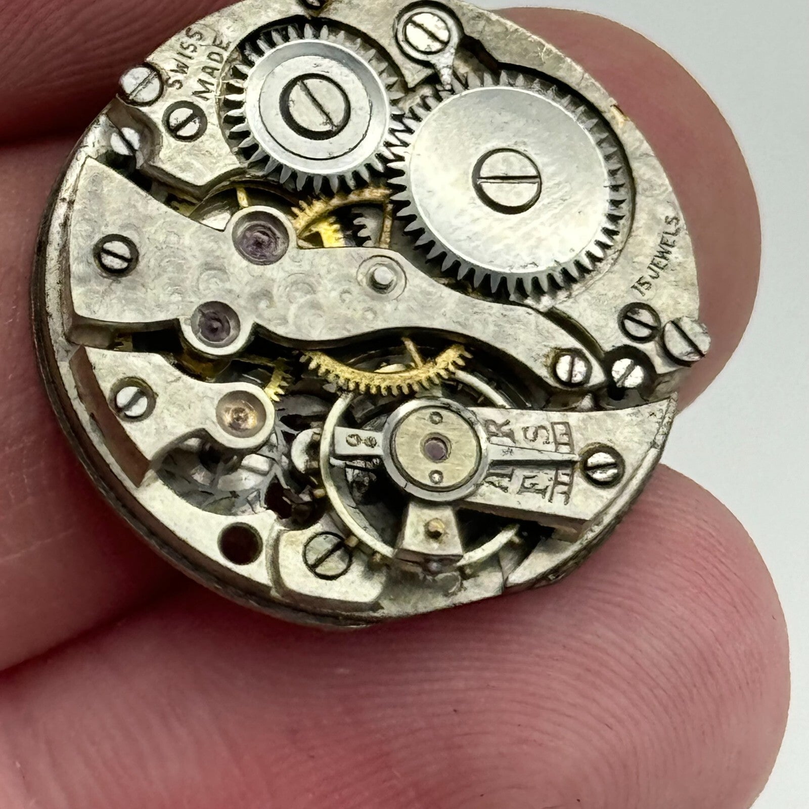 23.8mm Enicar AR Balance Intact Manual Wind 15 Jewels Watch Movement PARTS SPARE