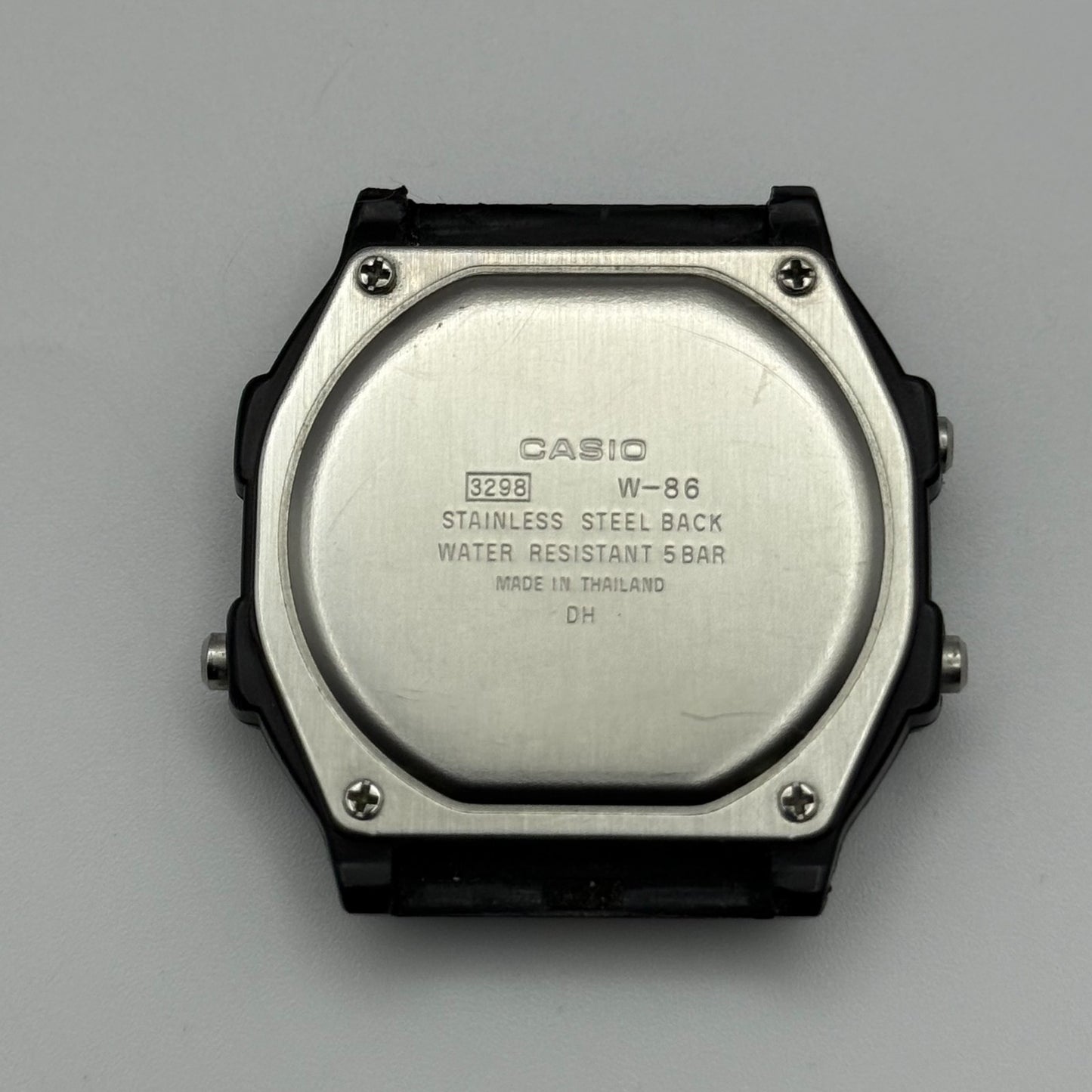 Casio W-86  Quartz Watch Alarm Chrono Illuminator Thailand 37mm PARTS REPAIR