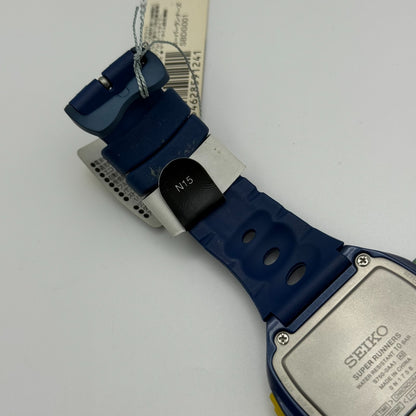 Seiko Super Runners Men's Blue Sports Radio Solar Quartz Watch 47mm PARTS REPAIR