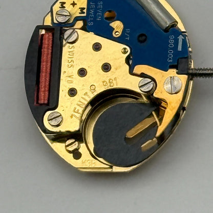 Zenith 981 Watch Movement ETA 980.003 Quartz Swiss 7 Jewel Parts Untested 15.5mm