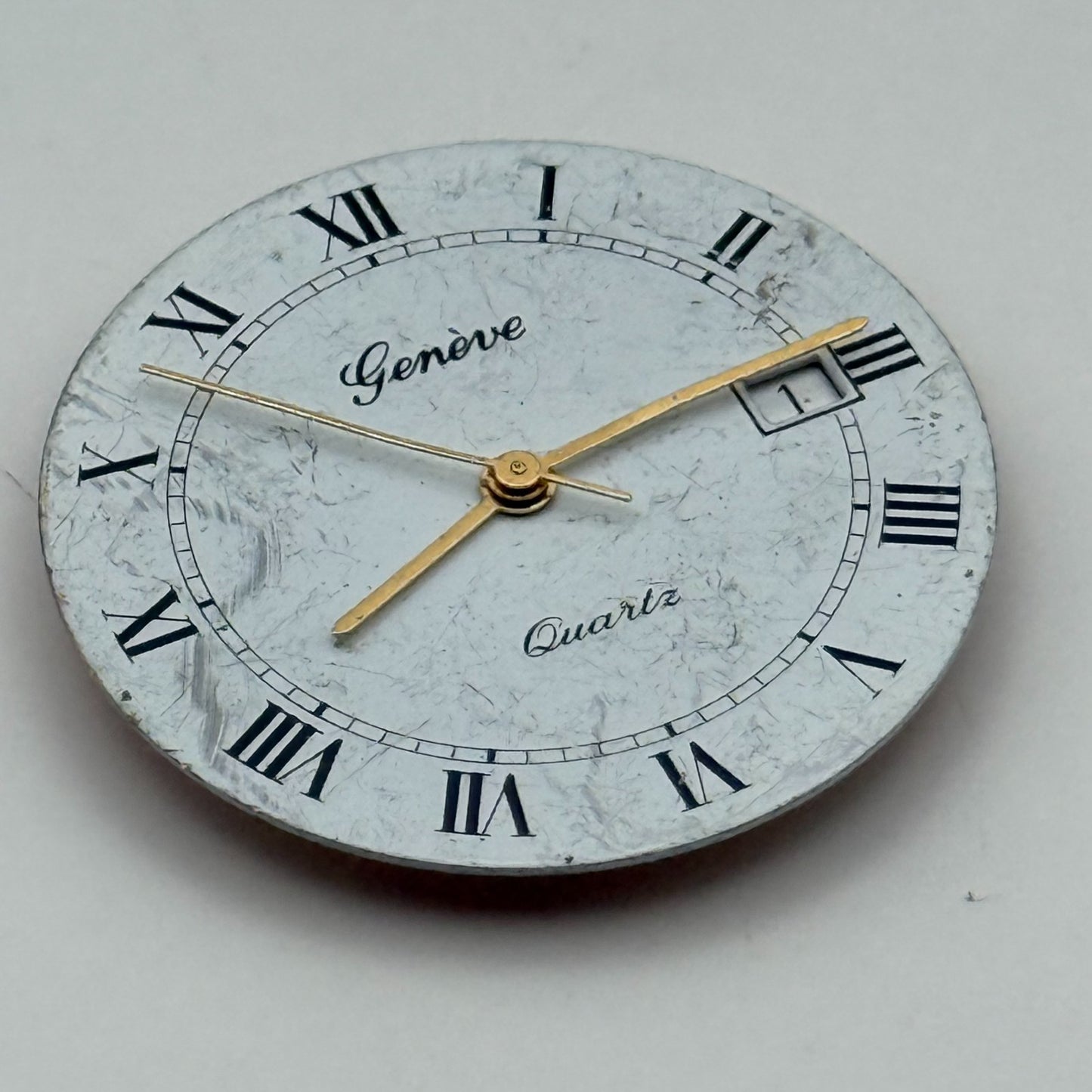 ETA 955.414 Quartz Watch Movement Geneve Date Vintage Swiss Parts Repair 23.8mm