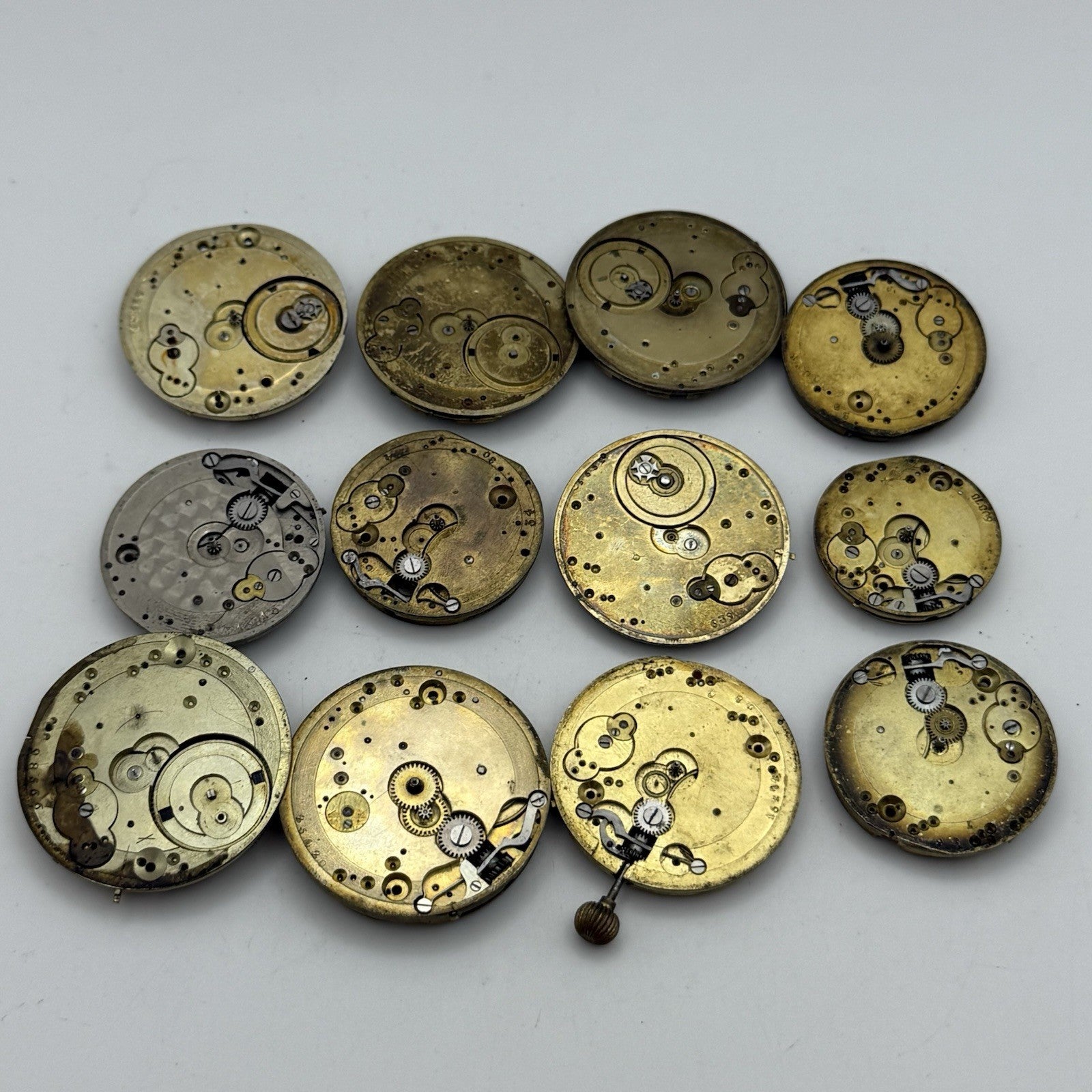 Bundle Mixed Antique / Vintage Pocket Watch Movements Joblot PARTS REPAIR SPARES