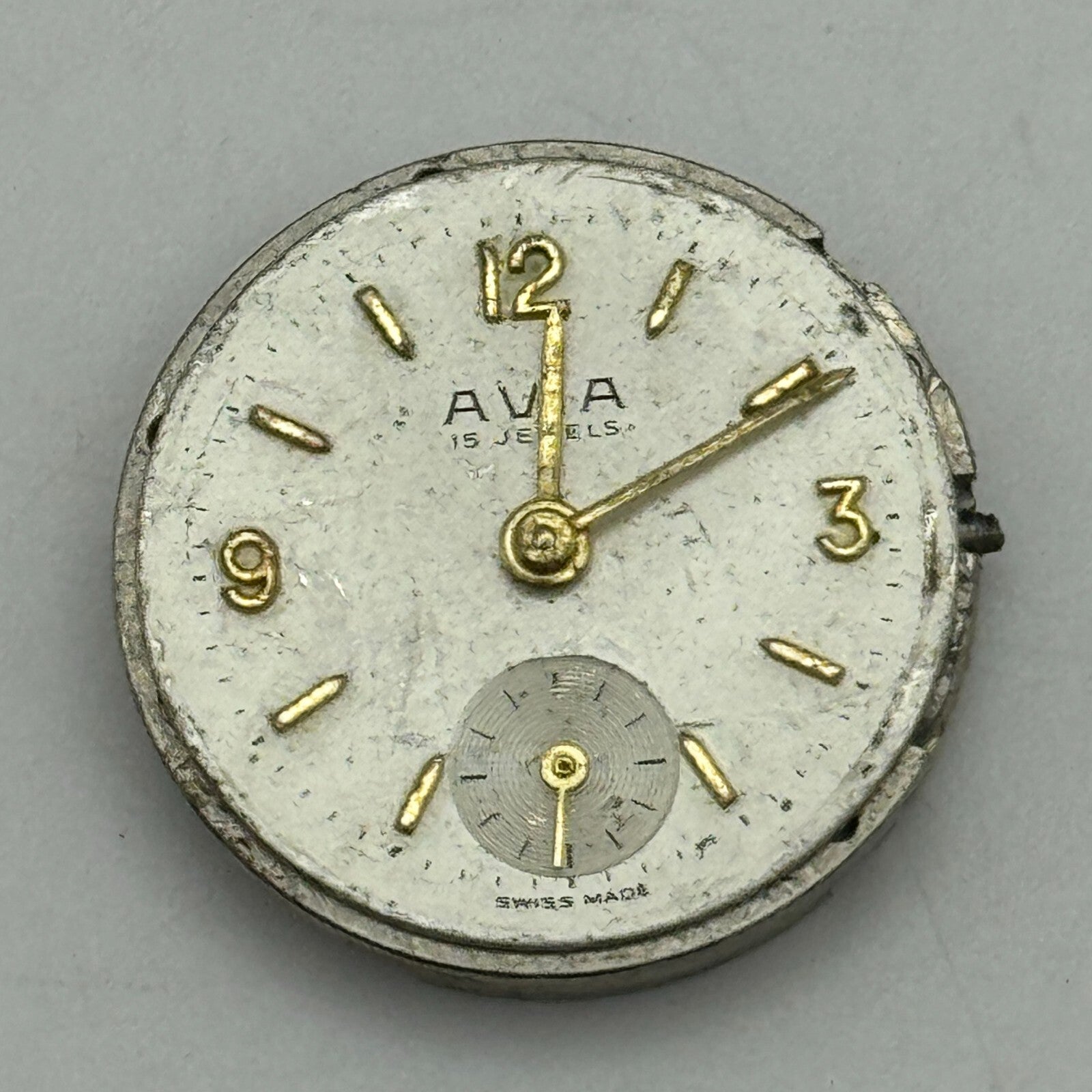 19.7mm Avia Unitas 630 UT Sub Seconds Manual Wind Swiss Watch Movement PARTS