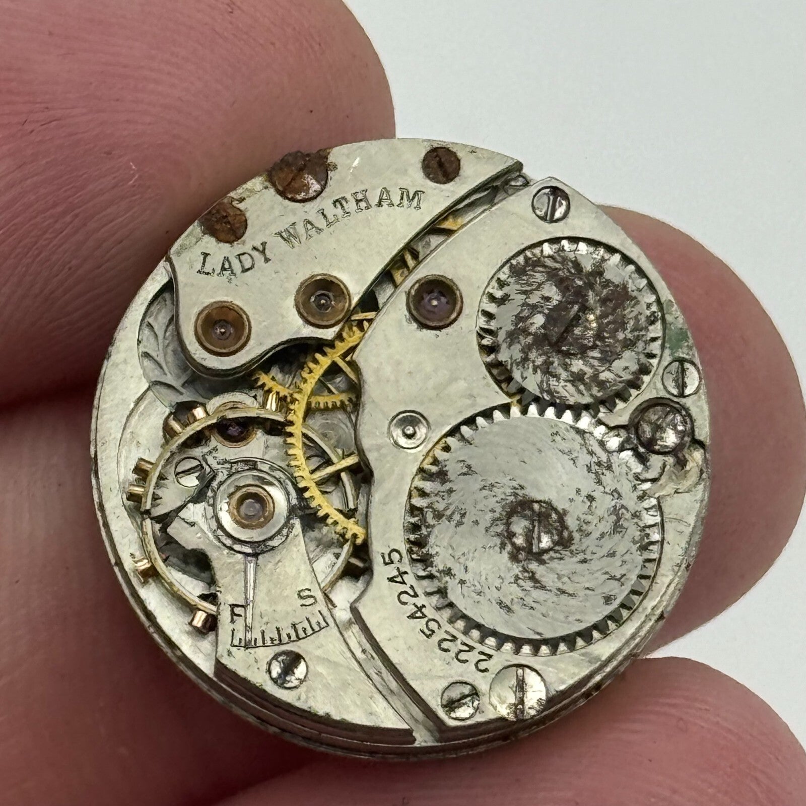 1918 Antique 10L Lady Waltham Model L-10 American Watch Movement PARTS SPARES
