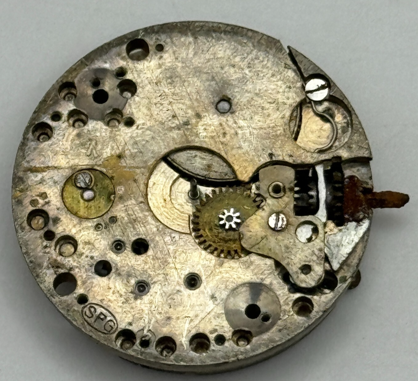 23.6mm Waleti SPG 15 Jewel Manual Wind Watch Movement Swiss Vintage PARTS REPAIR