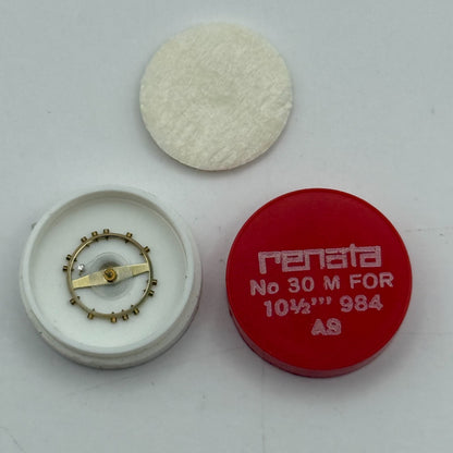 AS 984 Balance Wheel Complete And Spring  10½’’’ 30 M Watch Movement Parts NOS