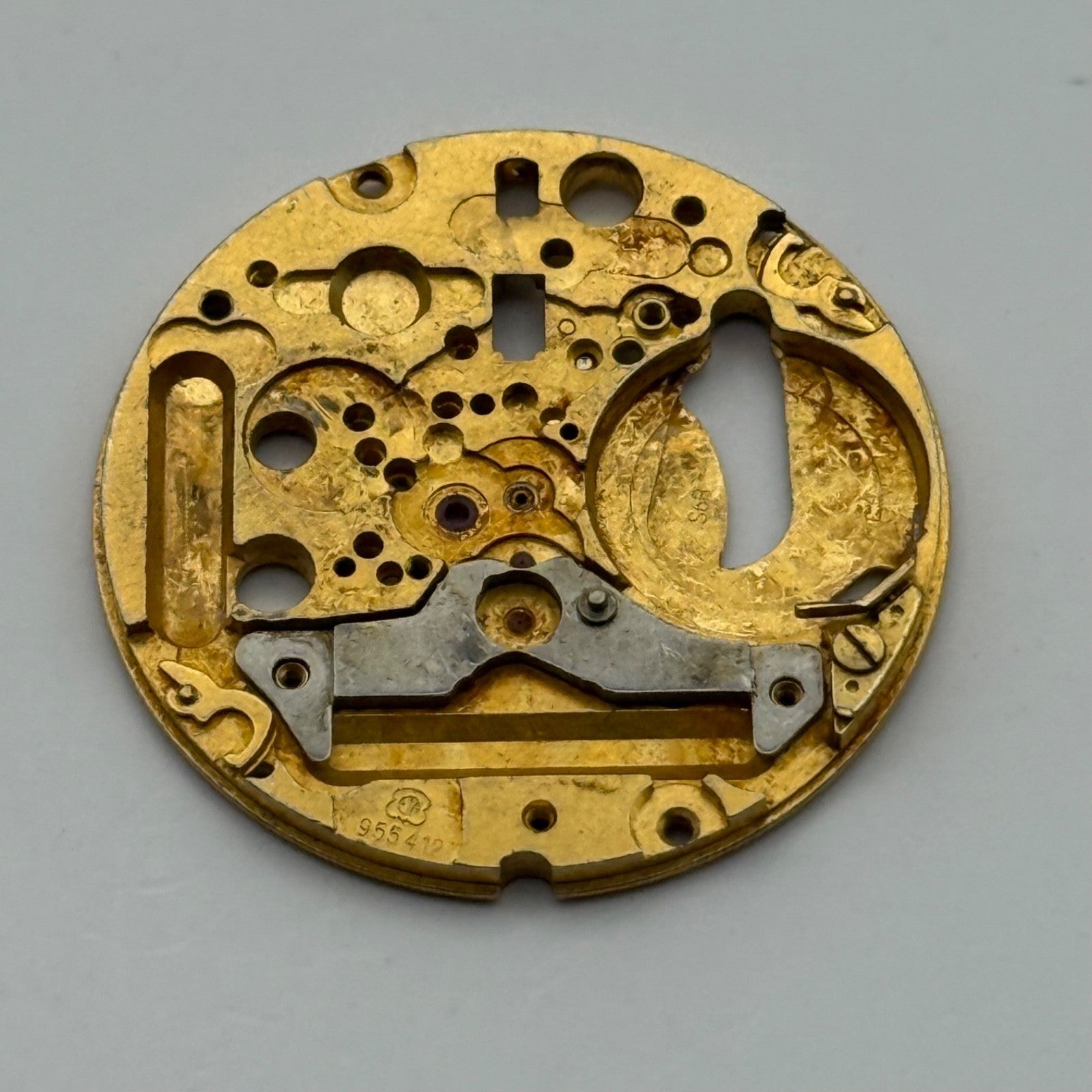 ETA 955.412 Watch Movement Main Plate Quartz Vintage Swiss Parts Repair 23.8mm