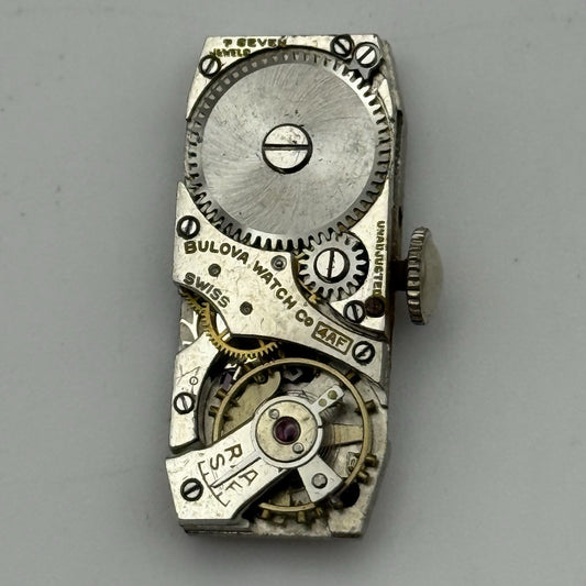11.2mm Vintage Ladies Bulova 4AF Manual Wind Swiss Watch Movement PARTS REPAIR