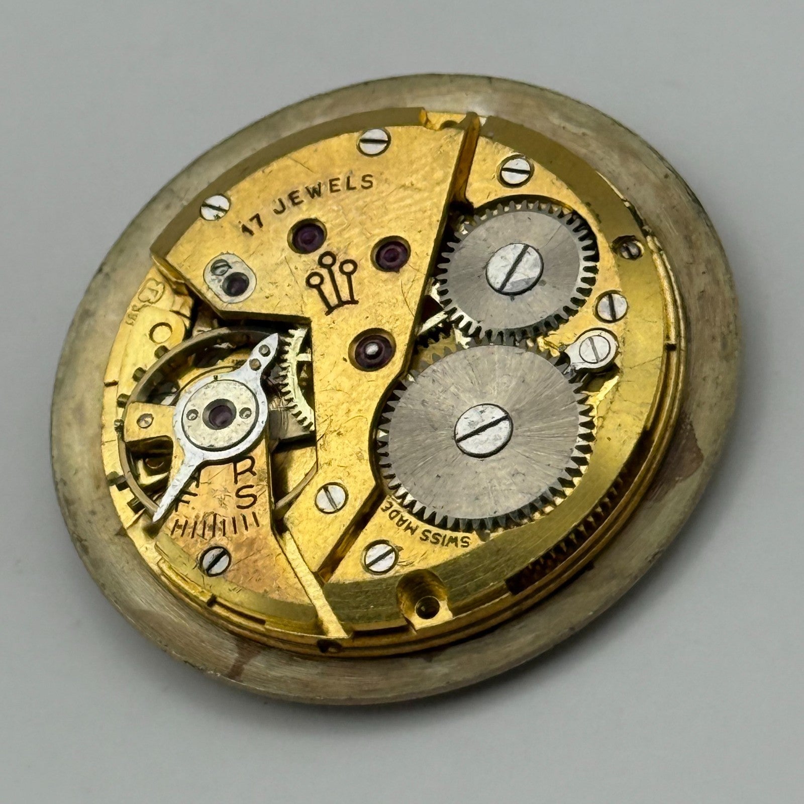 Horus Felsa 391 Watch Movement Manual Wind Vintage Swiss 17 Jewels Parts 26.8mm
