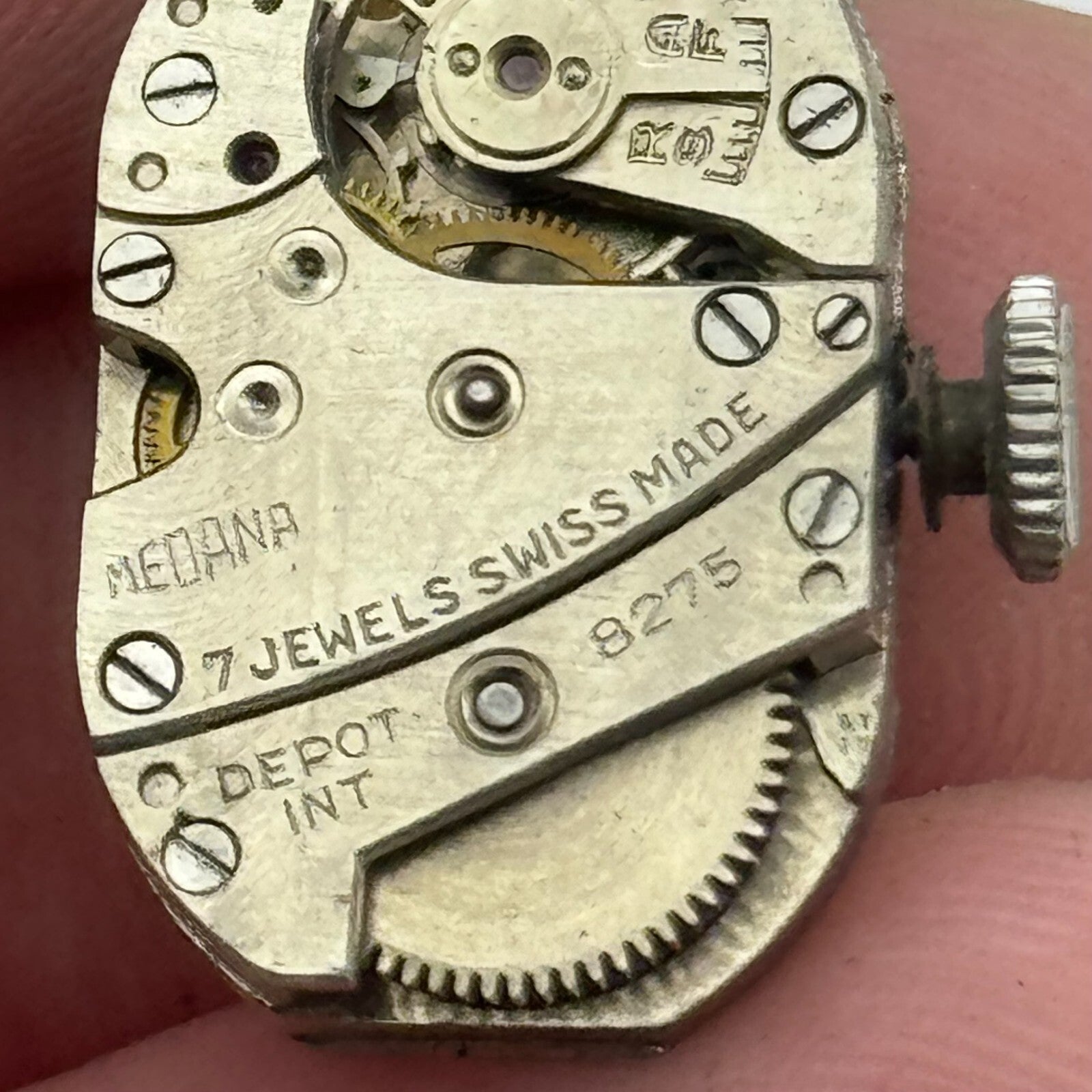 12.8mm Balance Ok Medana 8275 Manual Wind 7 Jewel Swiss Watch Movement PARTS