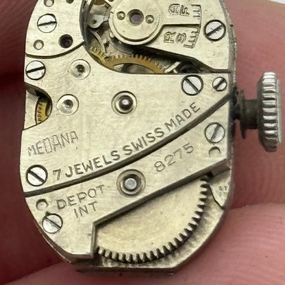 12.8mm Balance Ok Medana 8275 Manual Wind 7 Jewel Swiss Watch Movement PARTS