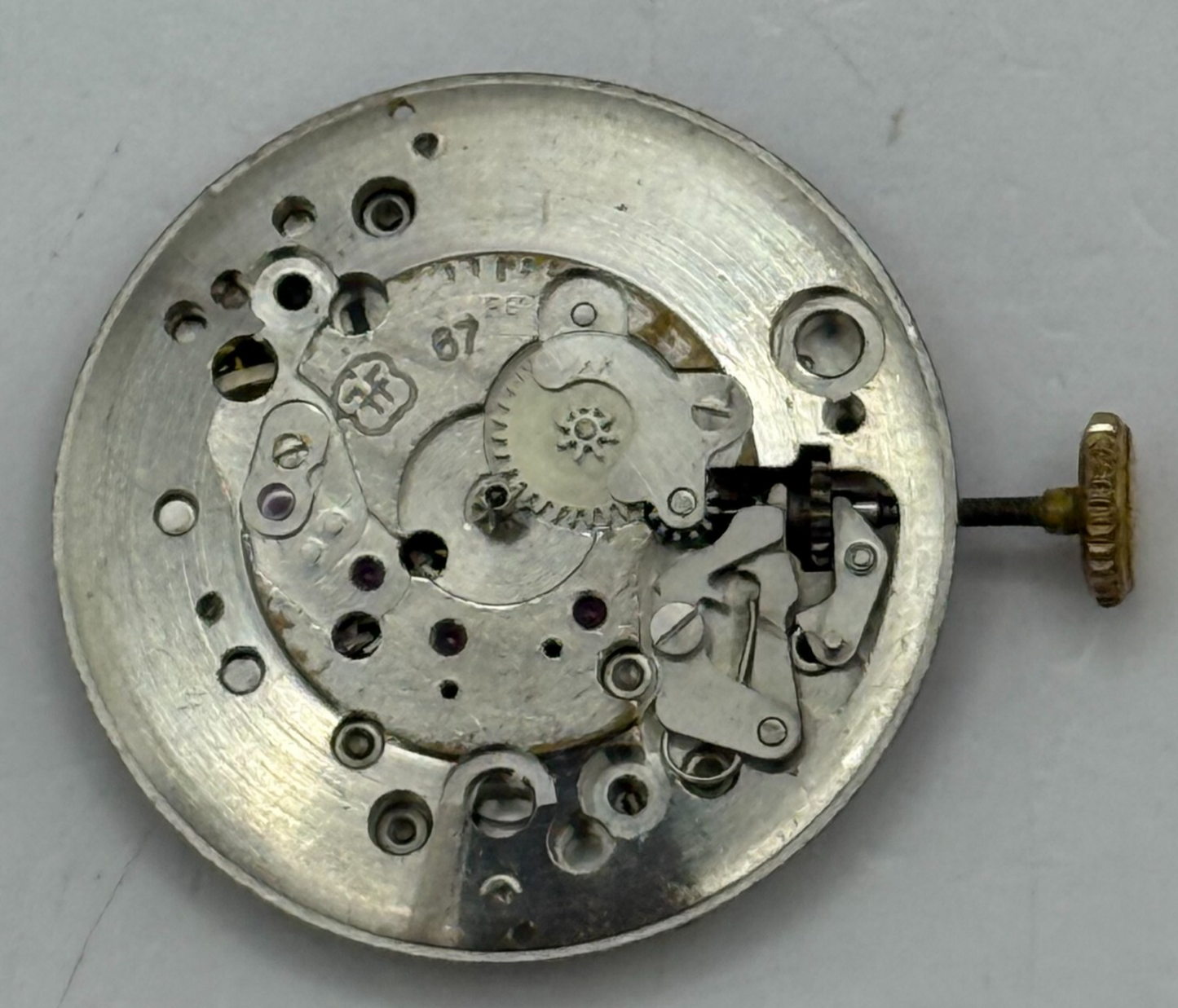 25.9mm Vintage Avia FHF 97 Swiss Made Manual Wind Watch Movement PARTS REPAIR