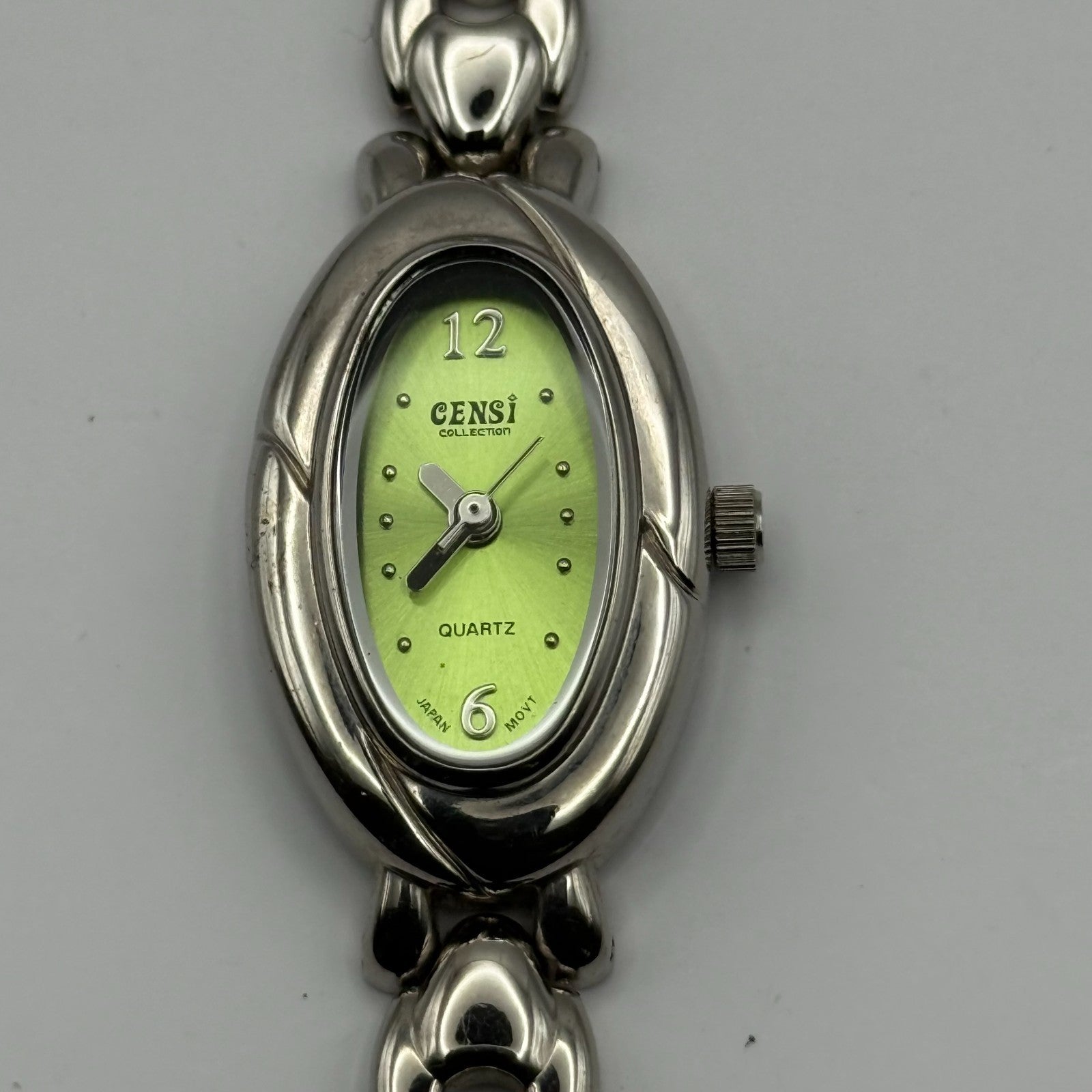 Censi Collection Tiempo Ladies Quartz Watch Silver Tone Chain-Link Working 18mm