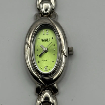 Censi Collection Tiempo Ladies Quartz Watch Silver Tone Chain-Link Working 18mm