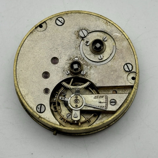 43mm Manual Wind Antique Key Wound Dial Pocket Watch Movement FOR PARTS