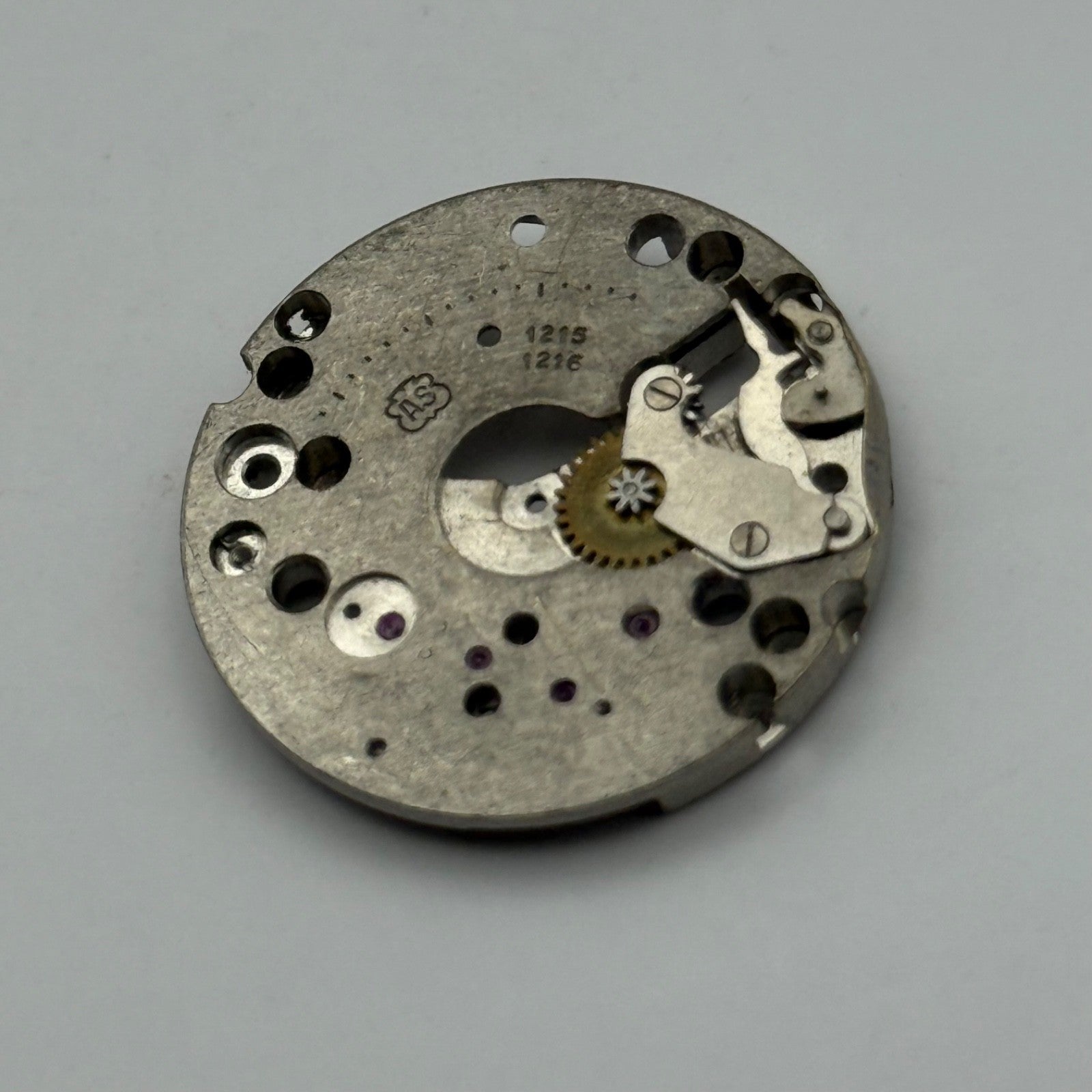 AS 1215 1216 Watch Movement Main Plate Manual Wind Vintage Swiss Parts 23.6mm